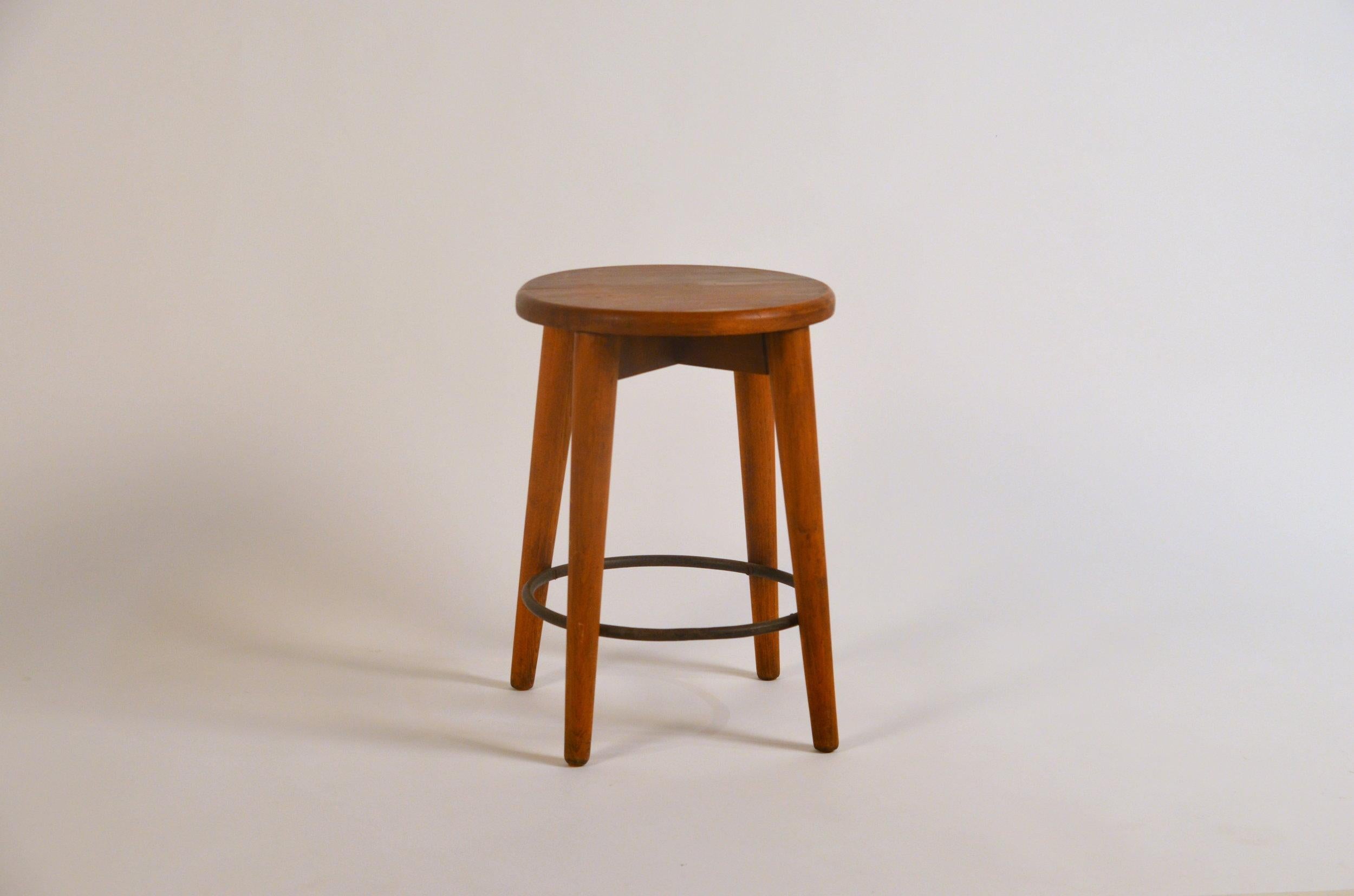 French Reconstruction period patinated oak stool.

Great example of French 