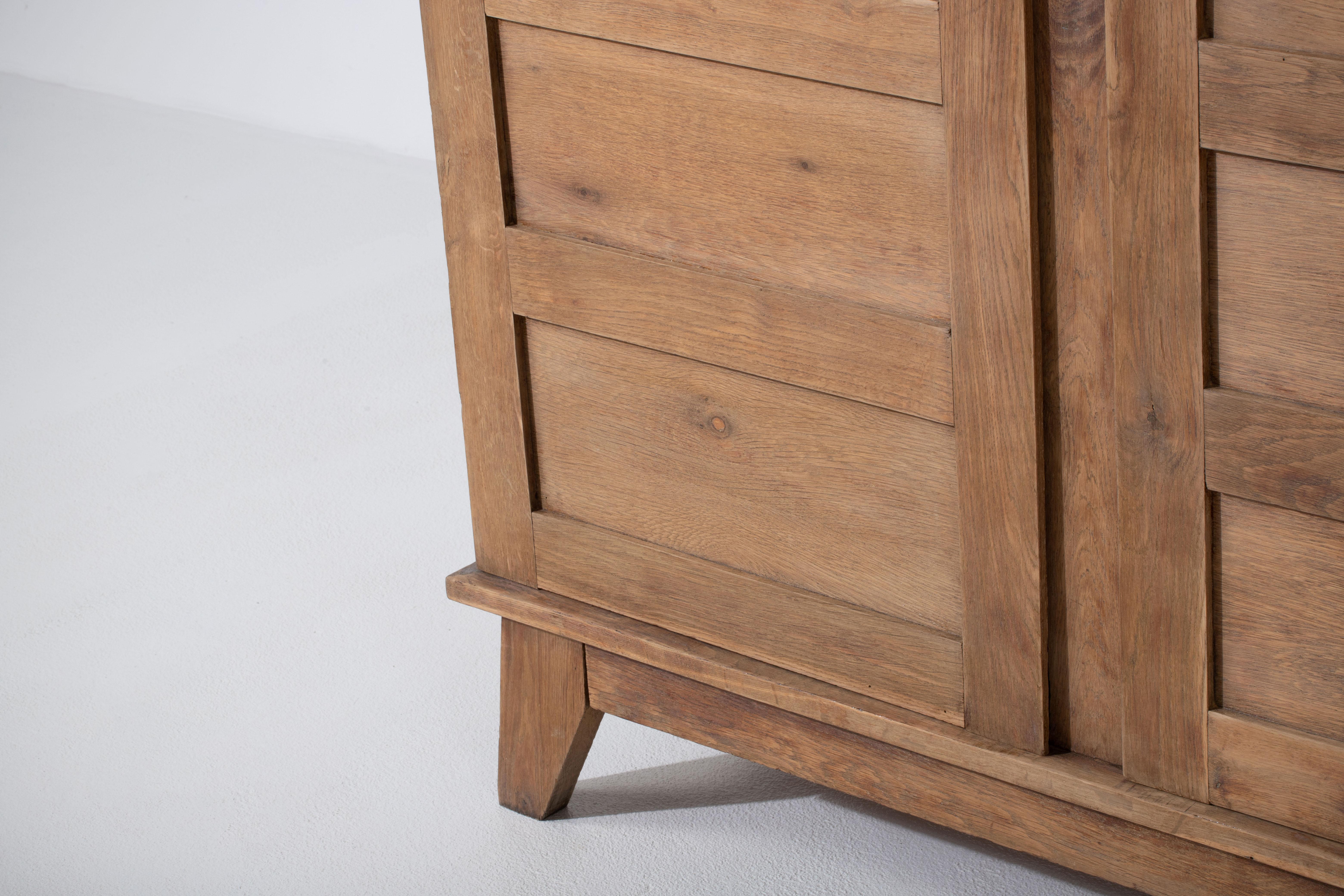 Mid-Century Modern Armoire à deux portes de la Reconstruction française par René Gabriel
