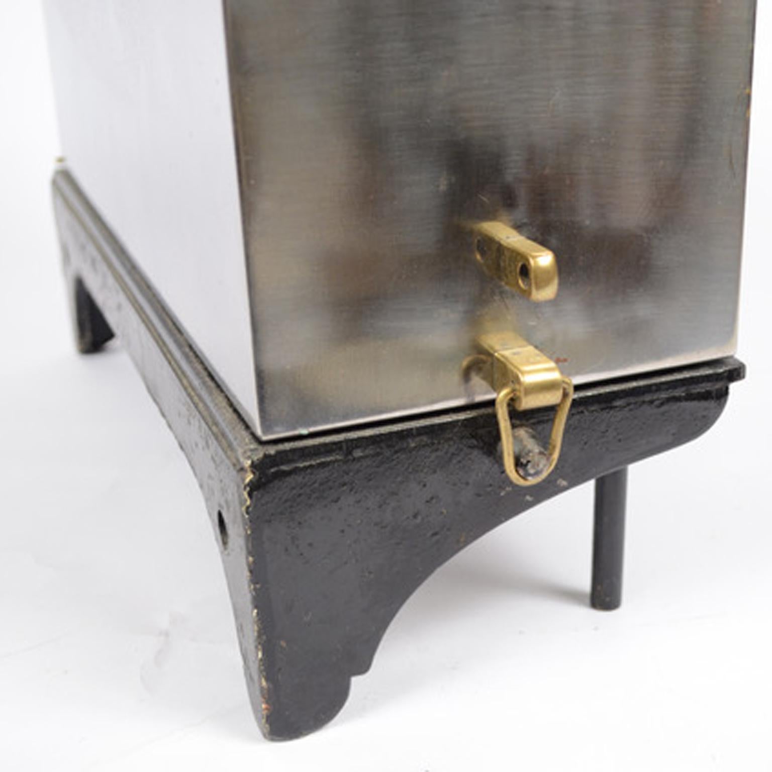 Recorder français barographe ancien Jules Richard Paris socle en fonte des années 1900 4