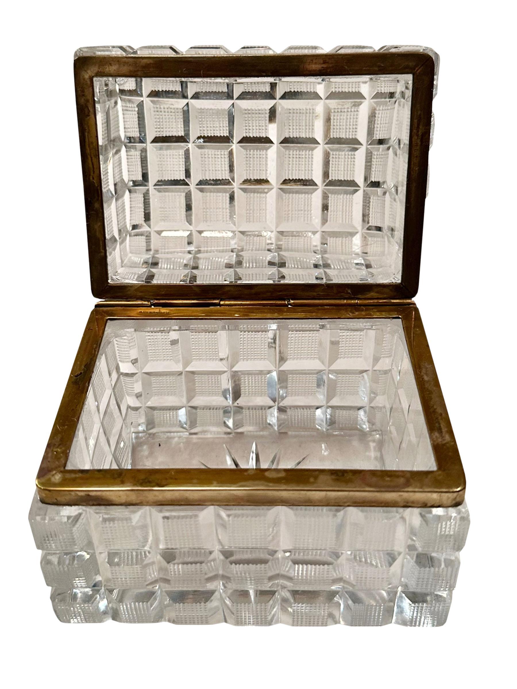French Rectangular Baccarat Box In Good Condition For Sale In Tampa, FL