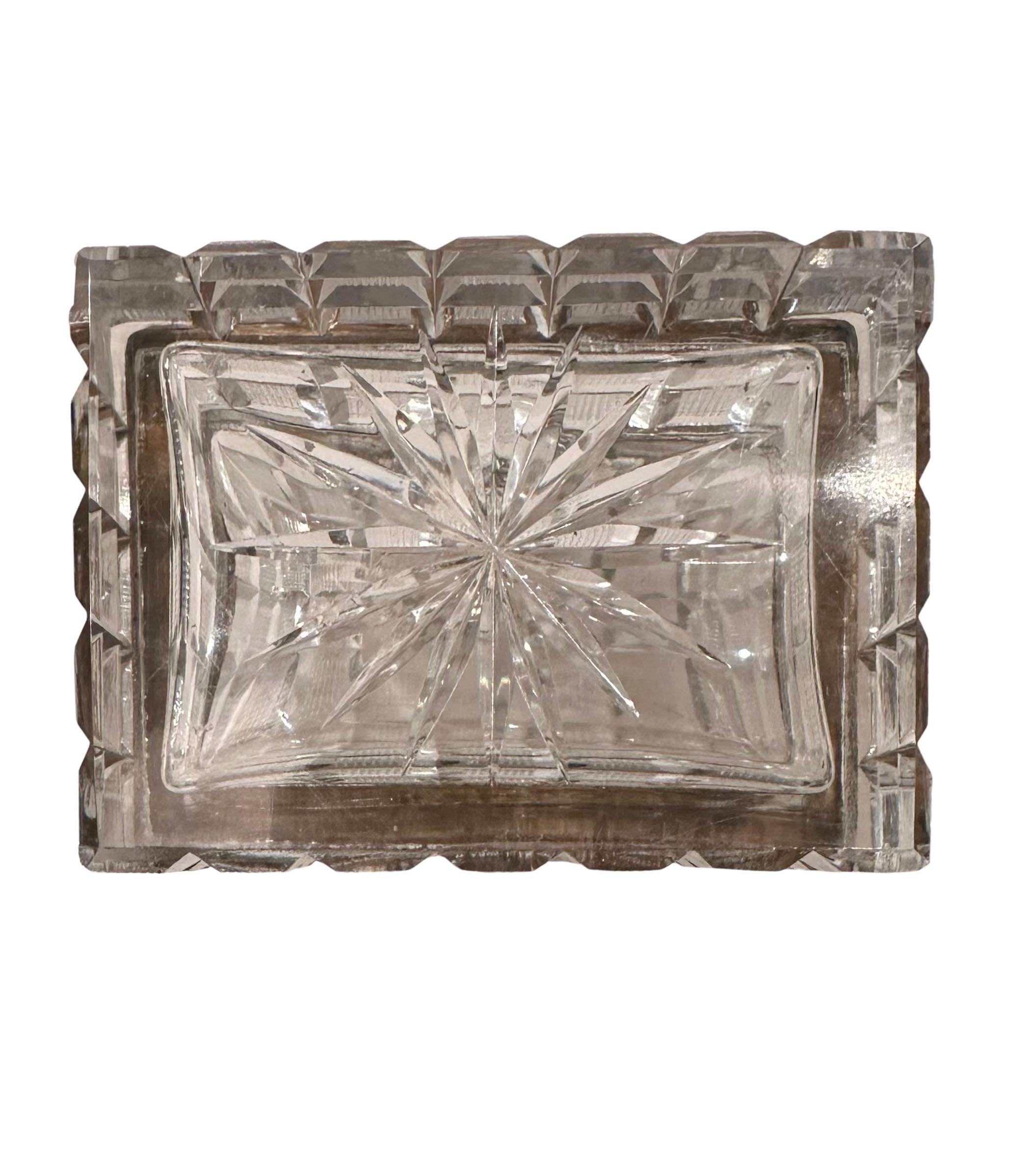 French Rectangular Baccarat Box For Sale 2