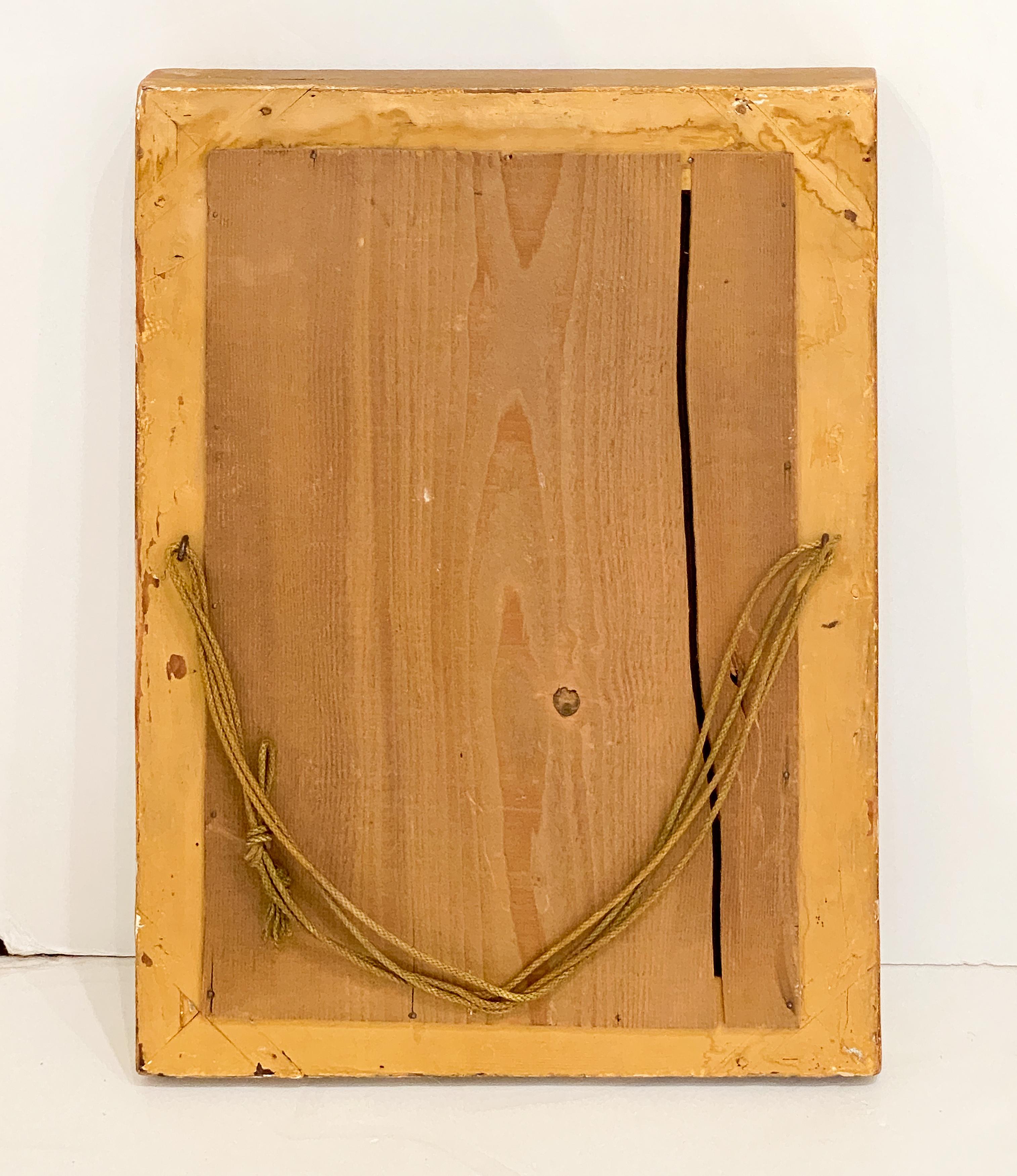 Espejo de Pared Rectangular Dorado Francés (Alto 20 3/4 x Ancho 15) en venta 6