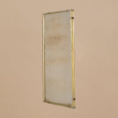 French Rectangular Glass Frame Wall Mirror, 1970s