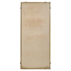 French Rectangular Glass Frame Wall Mirror, 1970s