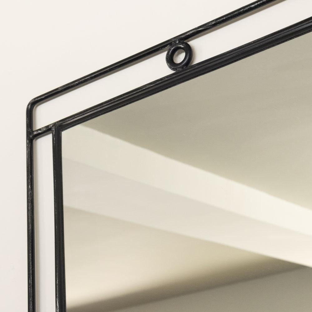 French Rectangular Iron Loop Mirror For Sale 1