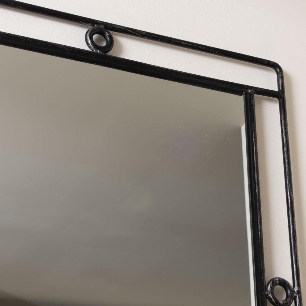 French Rectangular Iron Loop Mirror For Sale 2
