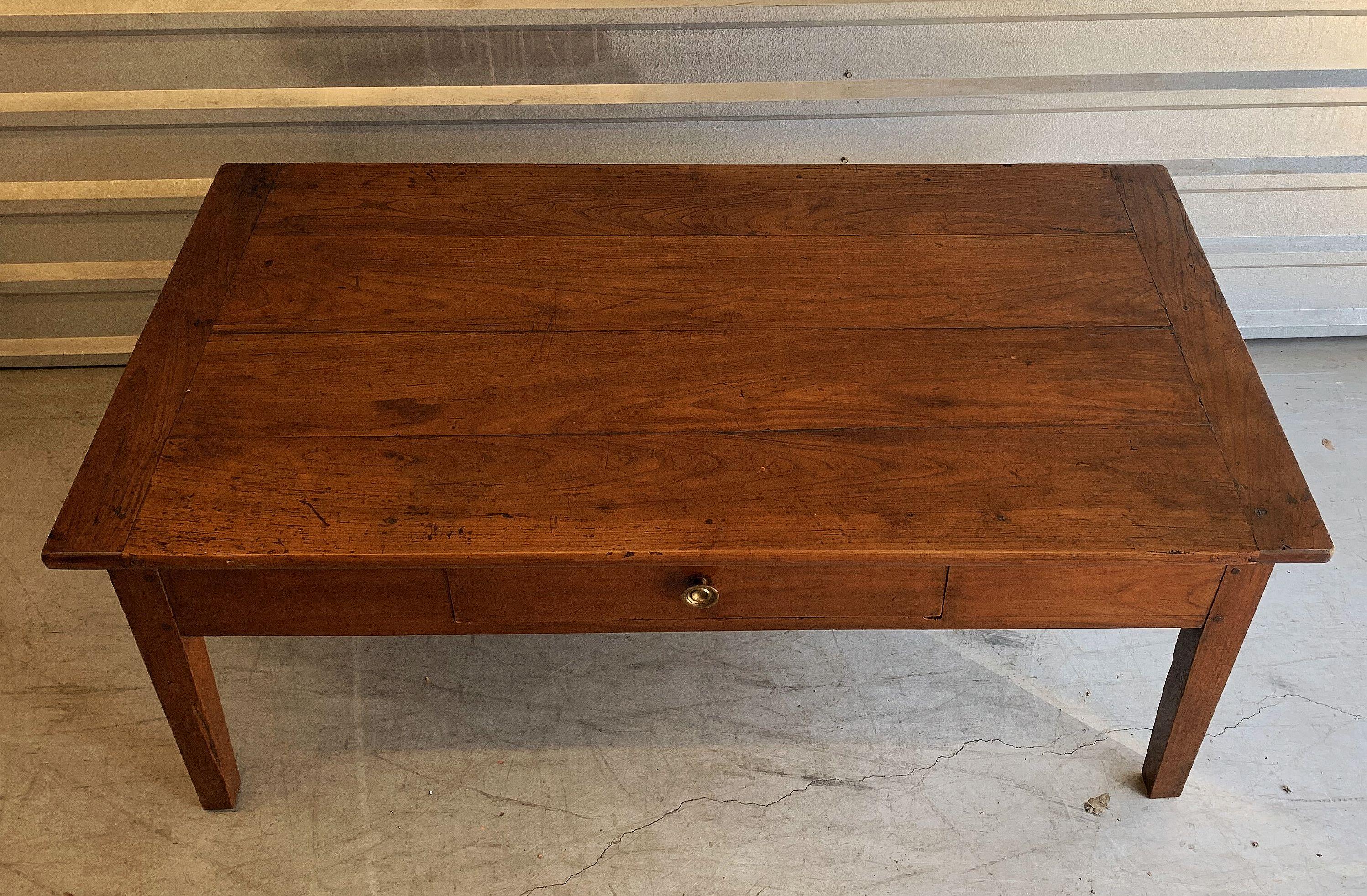 French Rectangular Low or Coffee Table of Cherry 3