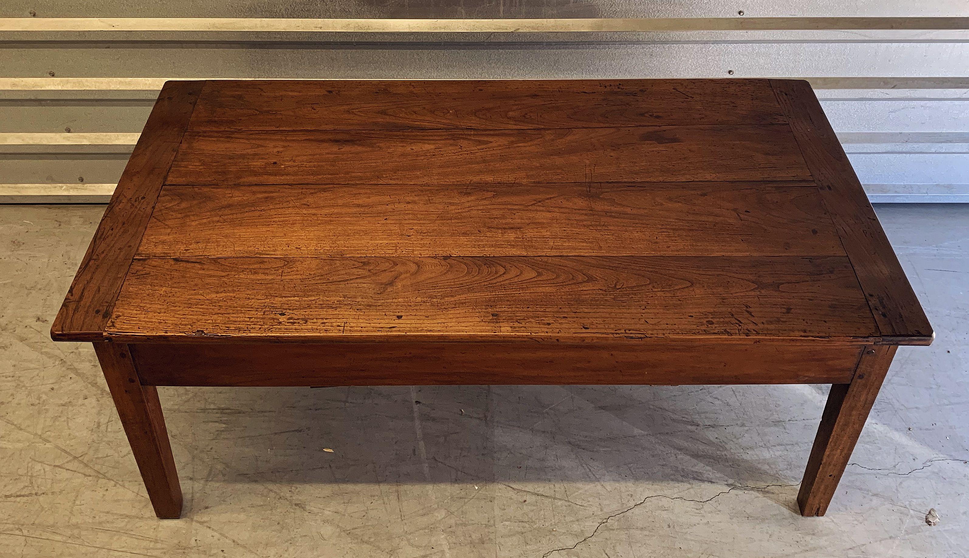 French Rectangular Low or Coffee Table of Cherry 9