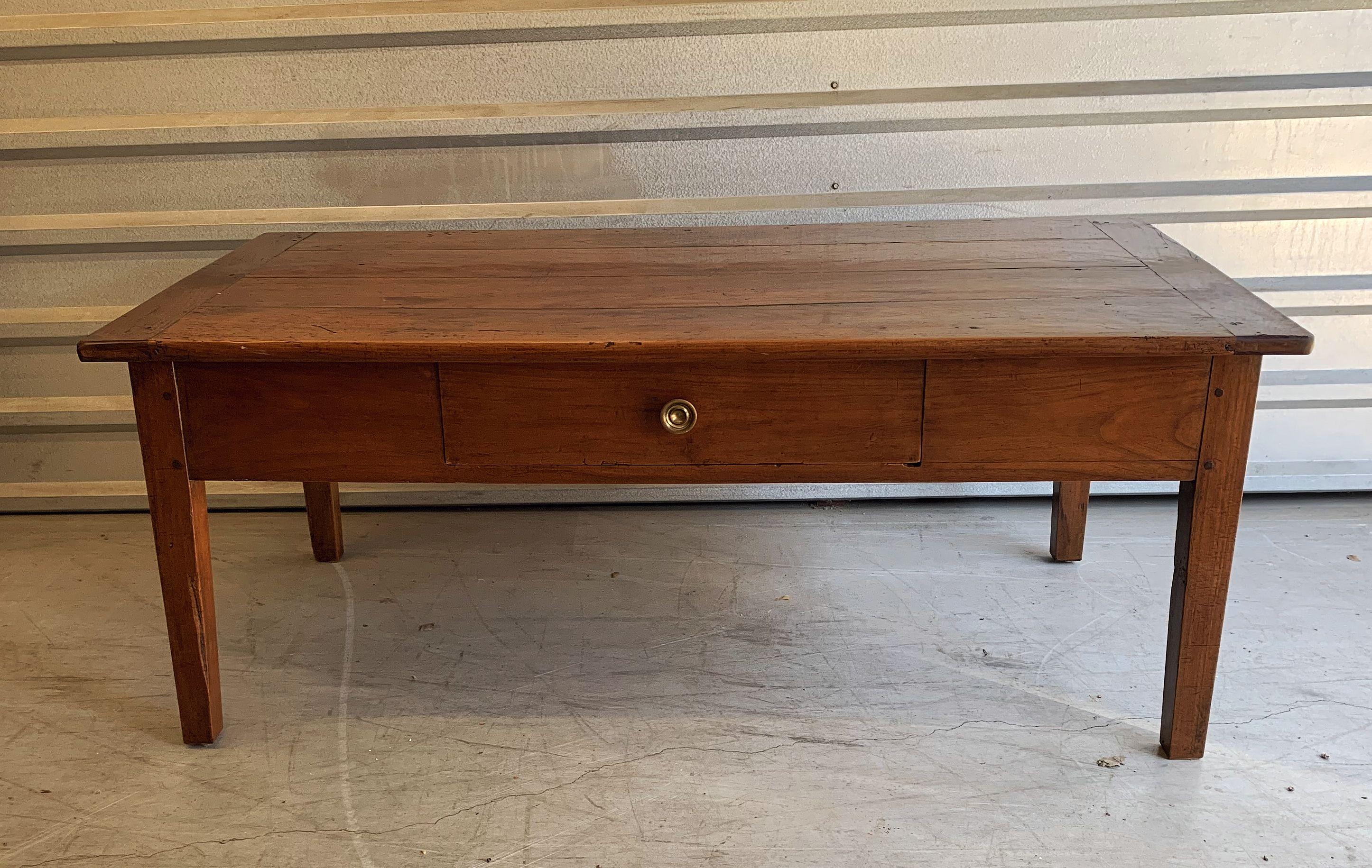 20th Century French Rectangular Low or Coffee Table of Cherry