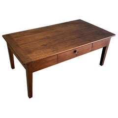 Antique French Rectangular Low or Coffee Table of Cherry