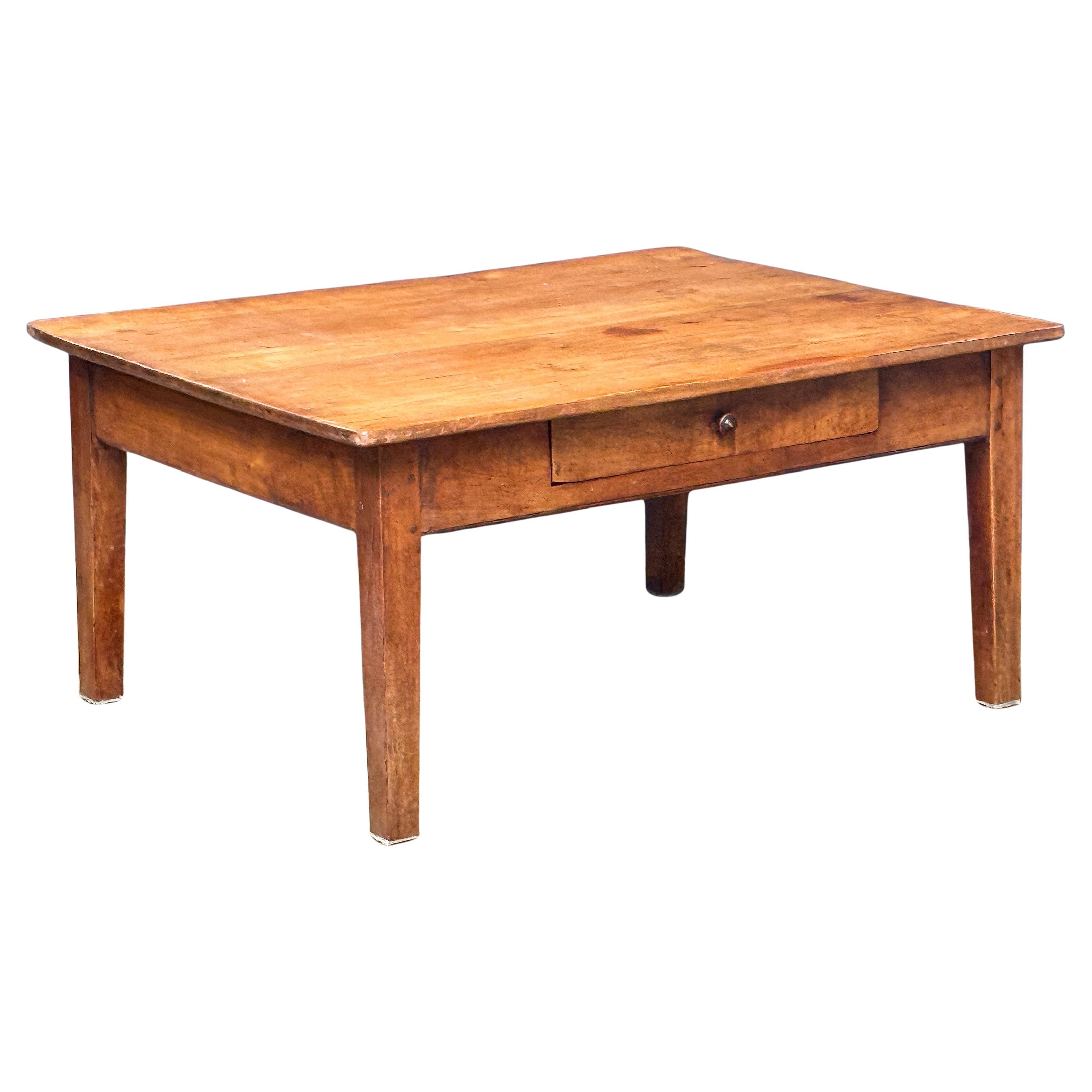 Table basse ou basse rectangulaire en merisier en vente