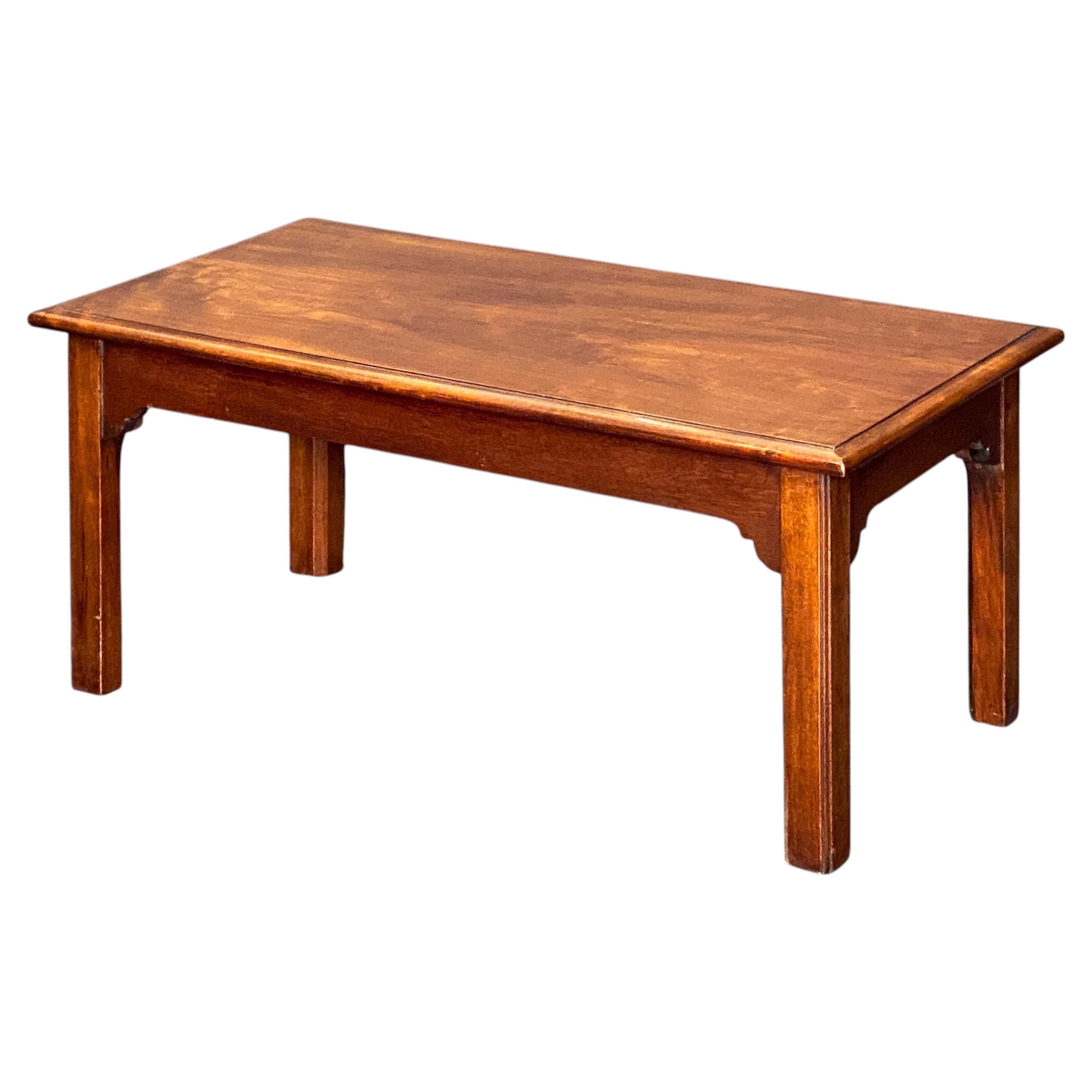 French Rectangular Low or Coffee Table of Mahogany For Sale