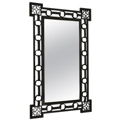 Miroir rectangulaire français en fer forgé