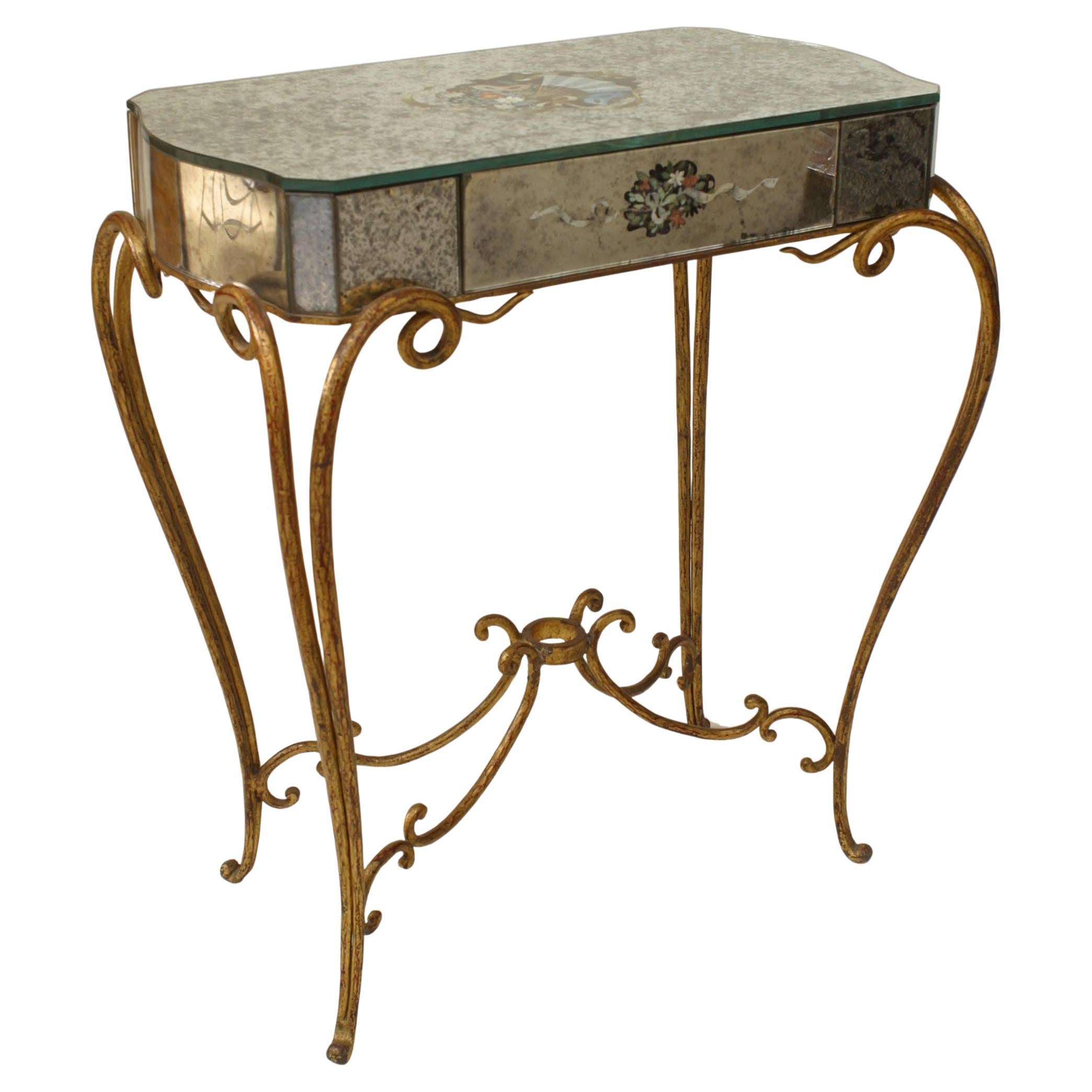 Table d'appoint rectangulaire en miroir
