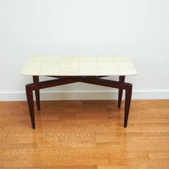 French Rectangular Parchment Wrapped Cocktail Table by Fabrique De Meubles Henri