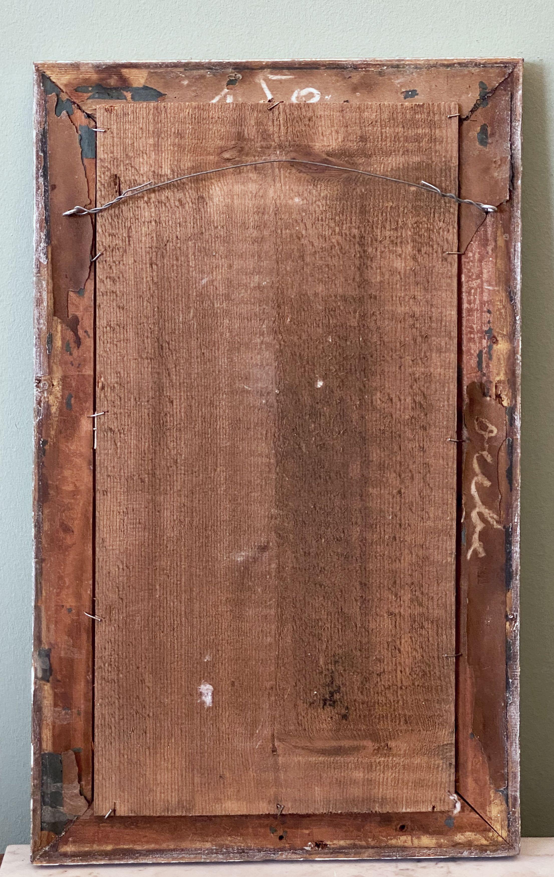 French Rectangular Silver Gilt Wall Mirror (H 19 1/2 x W 12 1/4) 9