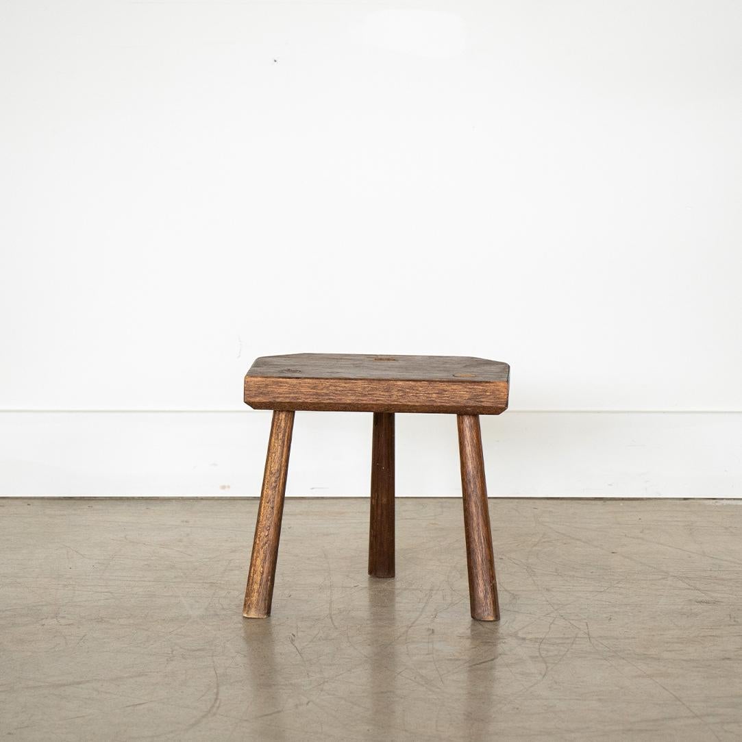 wooden rectangular stool