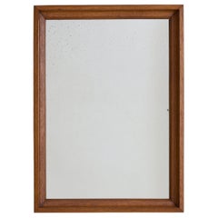 French Rectangular Wood Wall Mirror, 1940s - 2 Available