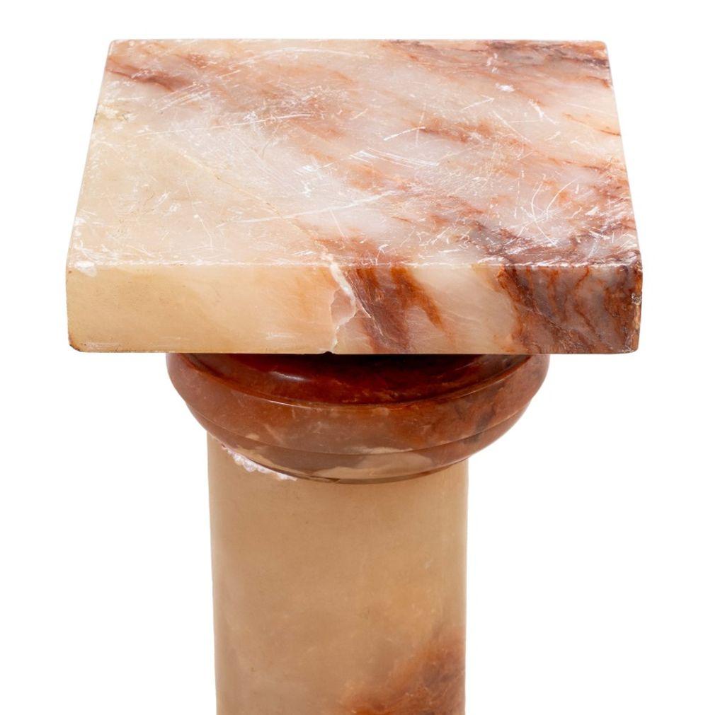 20th Century French Red Alabaster Pedestal For Sale