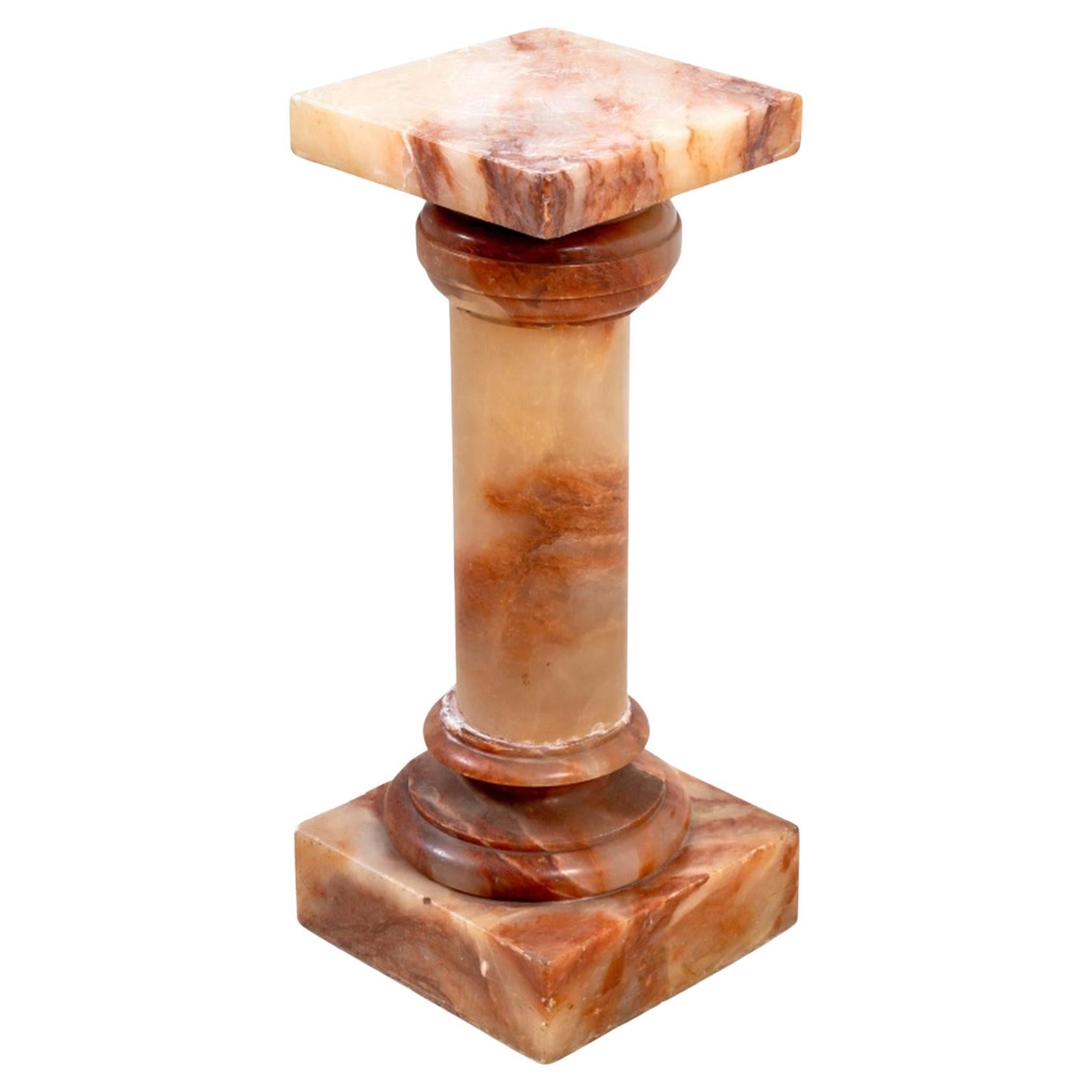 French Red Alabaster Pedestal