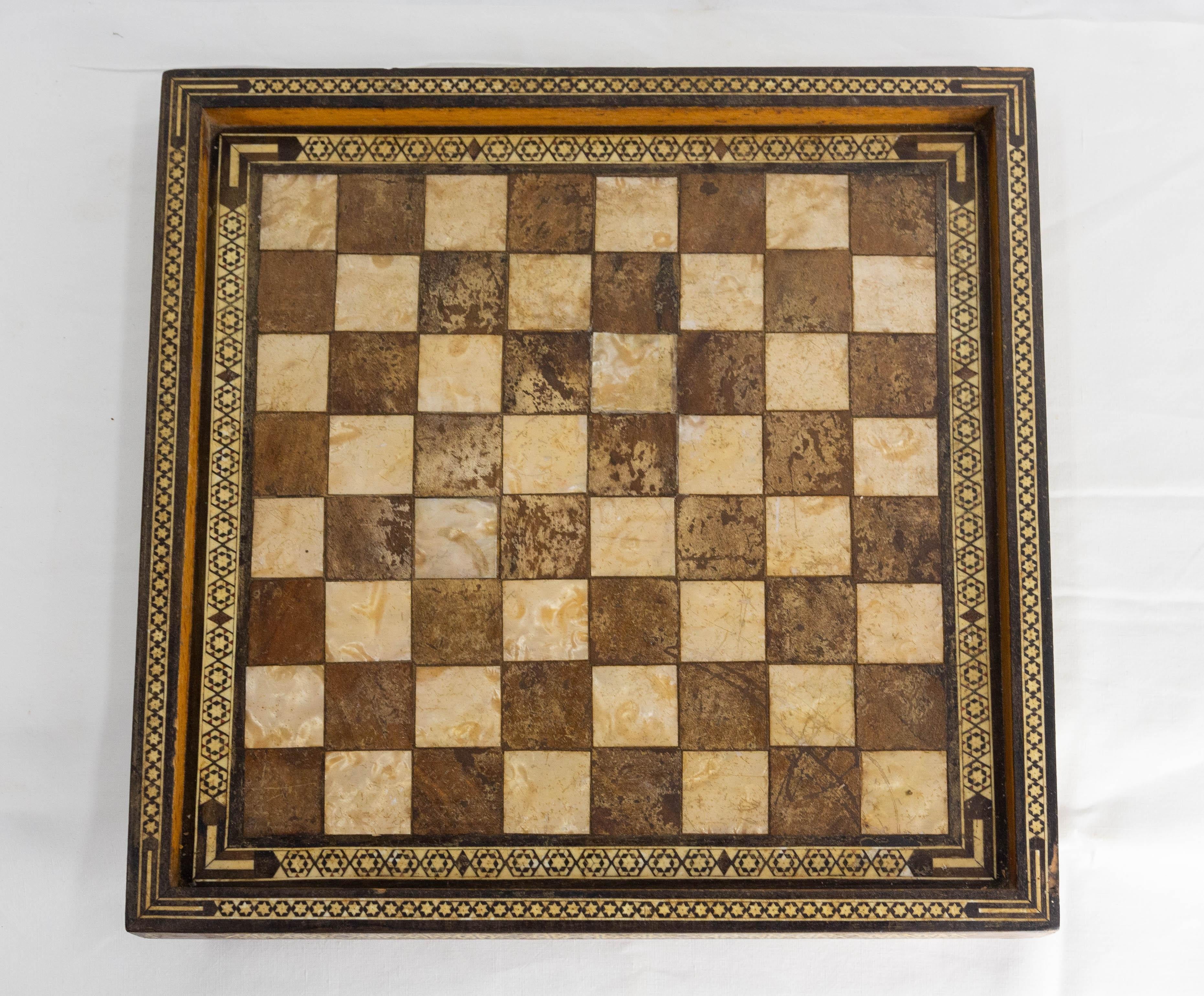 French Red and Black Marble Octagonal Chess Board, circa 1980 7