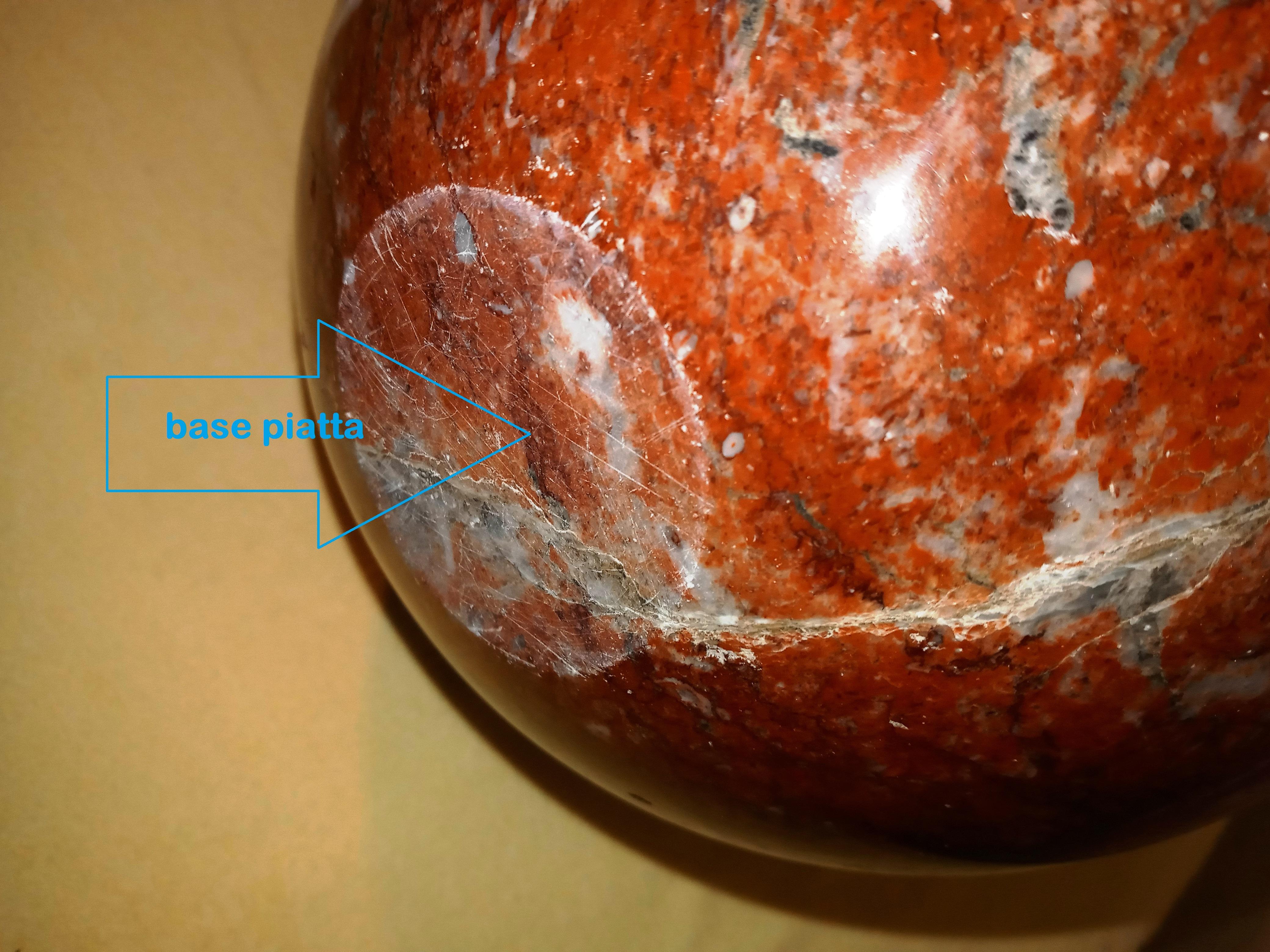 Other French Red Marble Sphere, 1980s For Sale