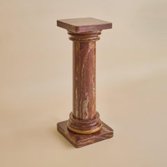 French Red Onyx Pedestal, 1950s
