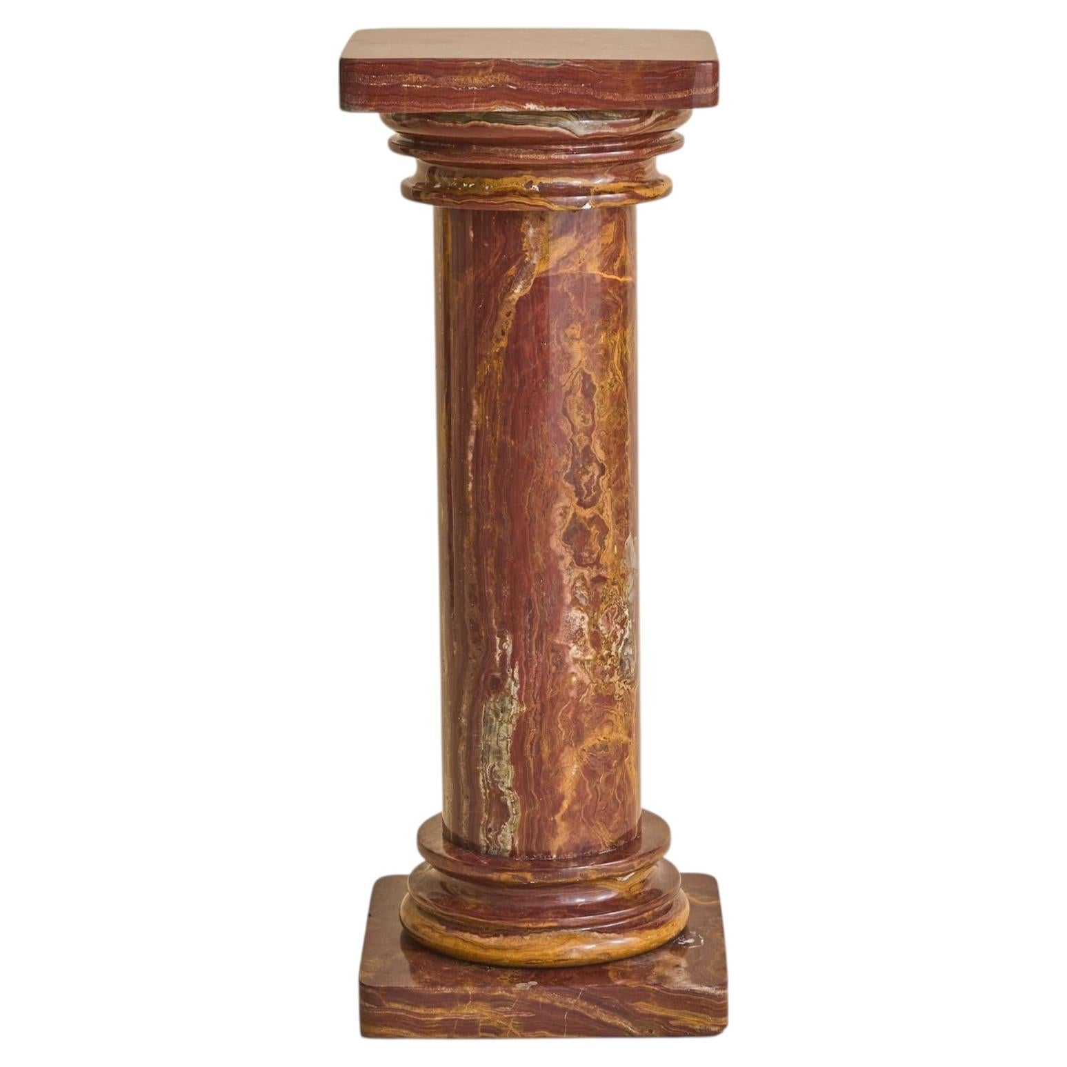 French Red Onyx Pedestal, 1950s