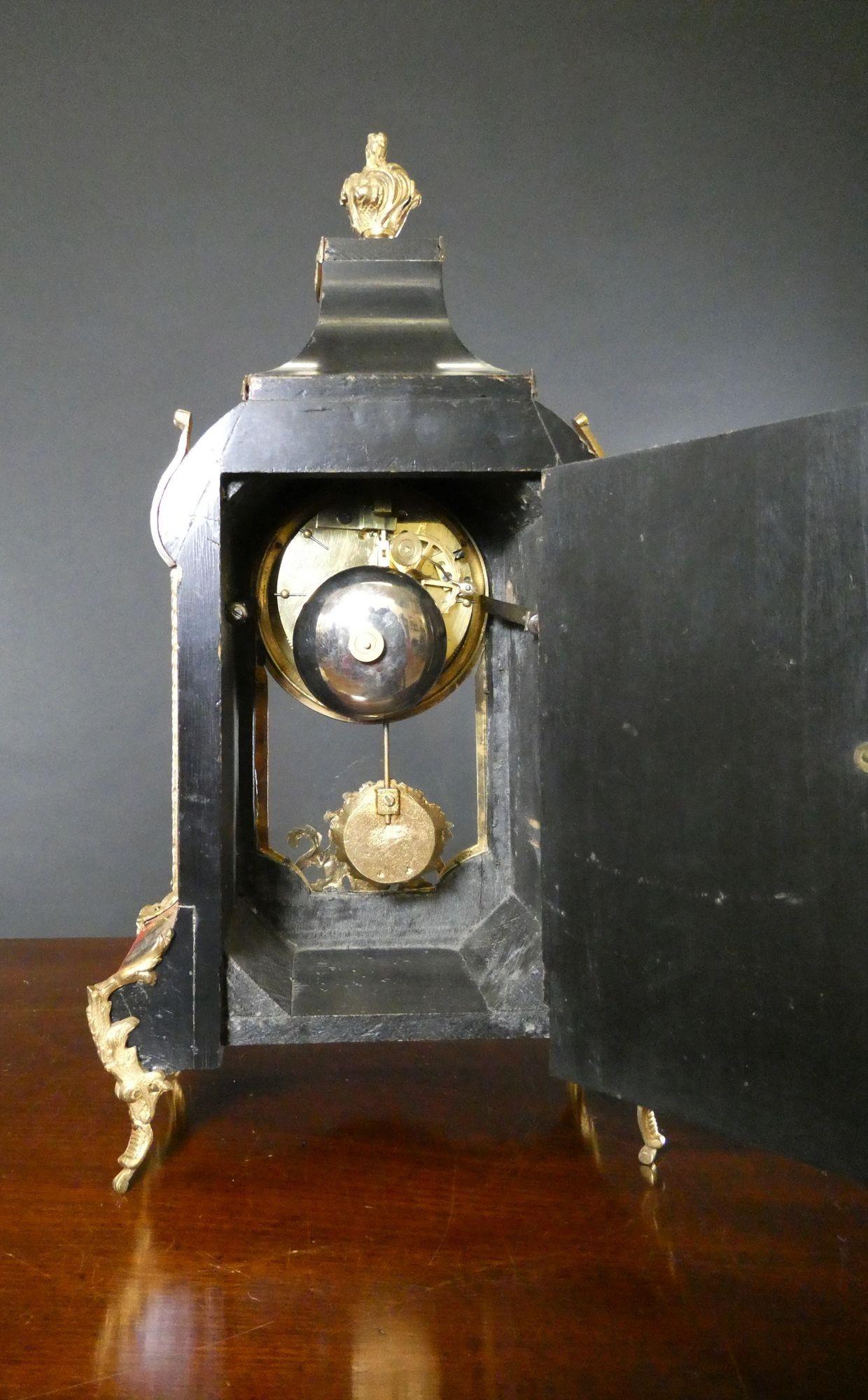 Französische Rote Schildpatt-Boulle-Uhr, Samuel Marti, Paris im Zustand „Gut“ im Angebot in Norwich, GB