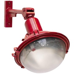 French Red Wall Light, circa 1950