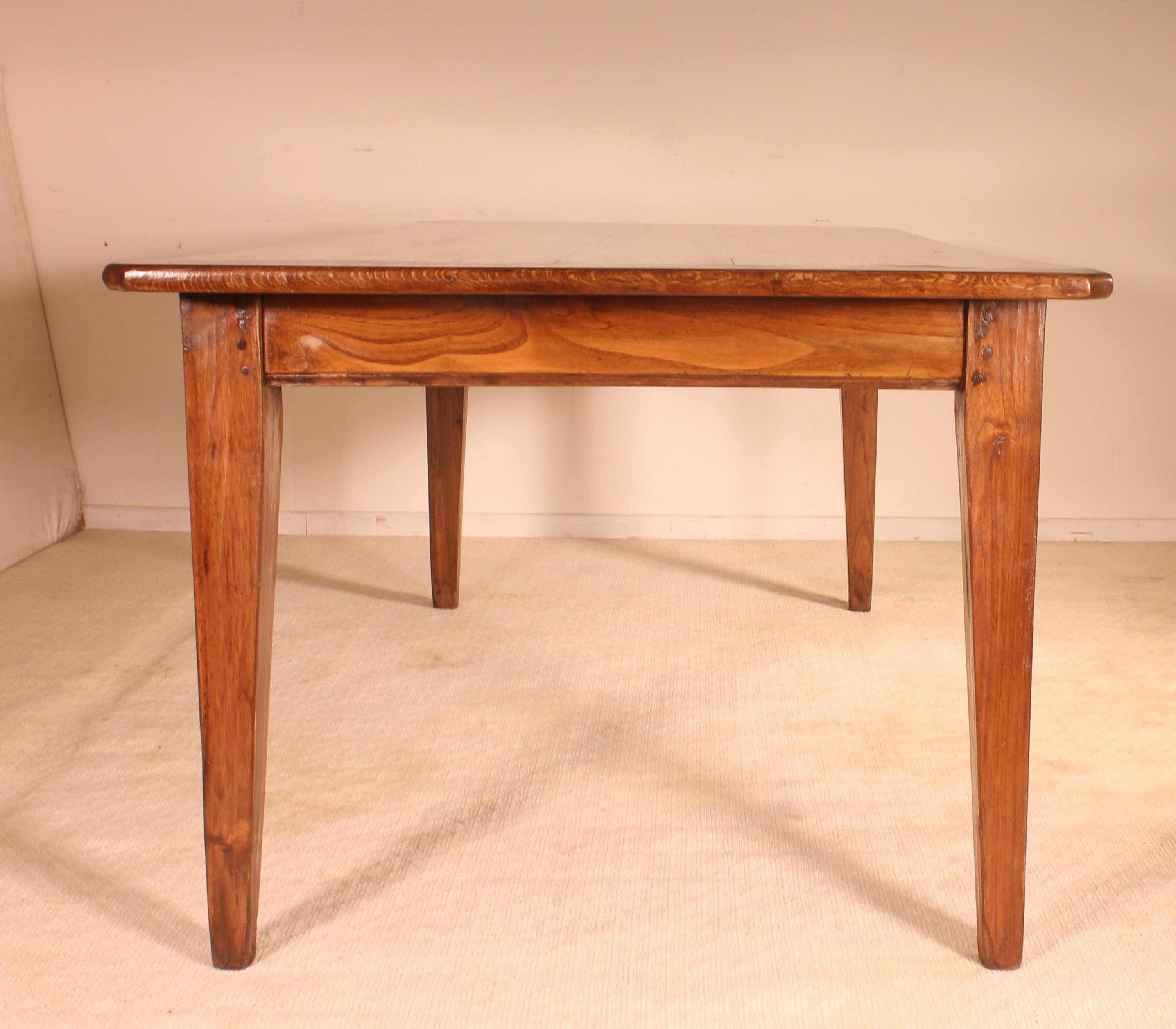 Louis Philippe French Refectory Table 19th Century in Chestnut