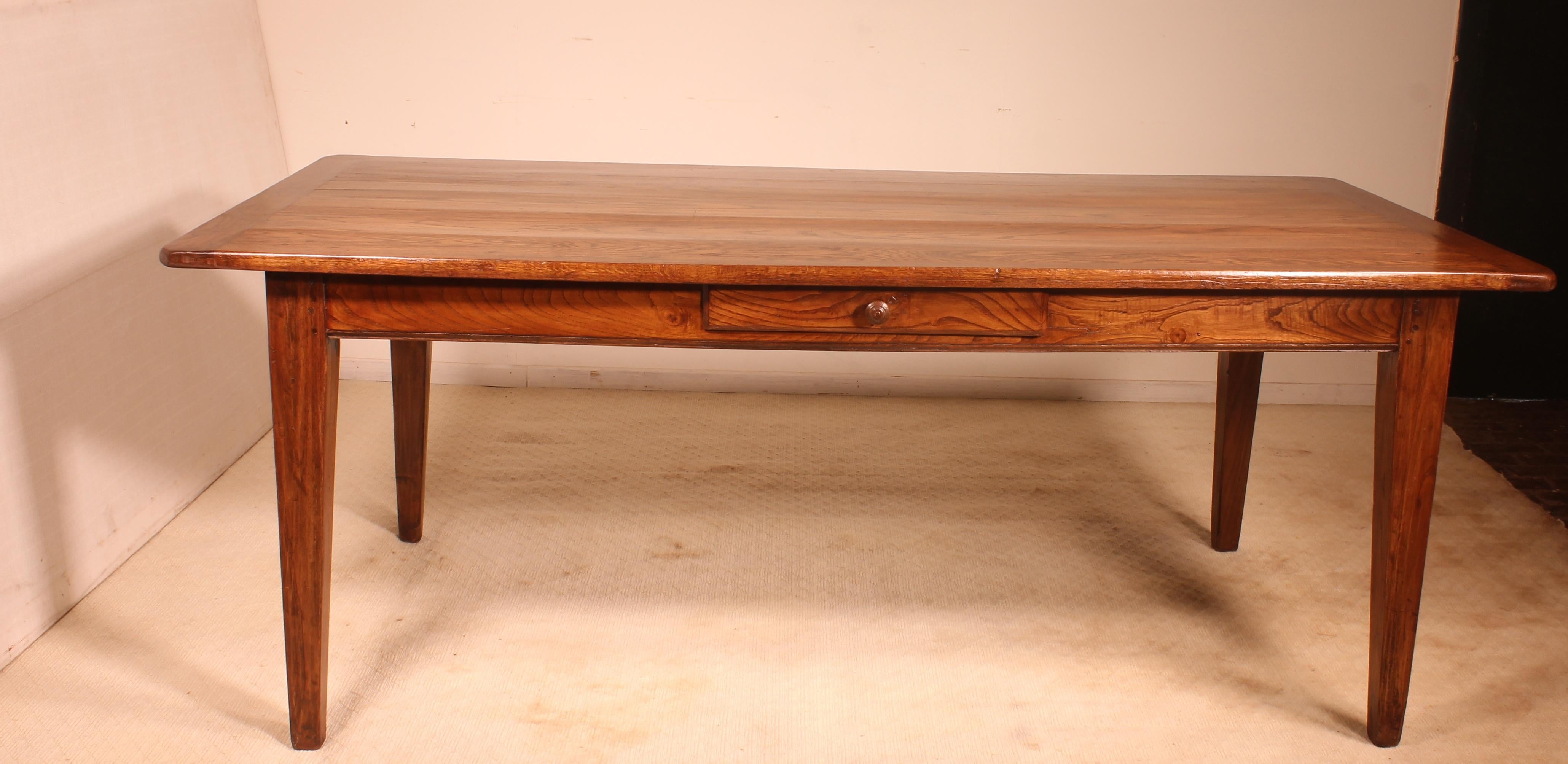 French Refectory Table 19th Century in Chestnut 3