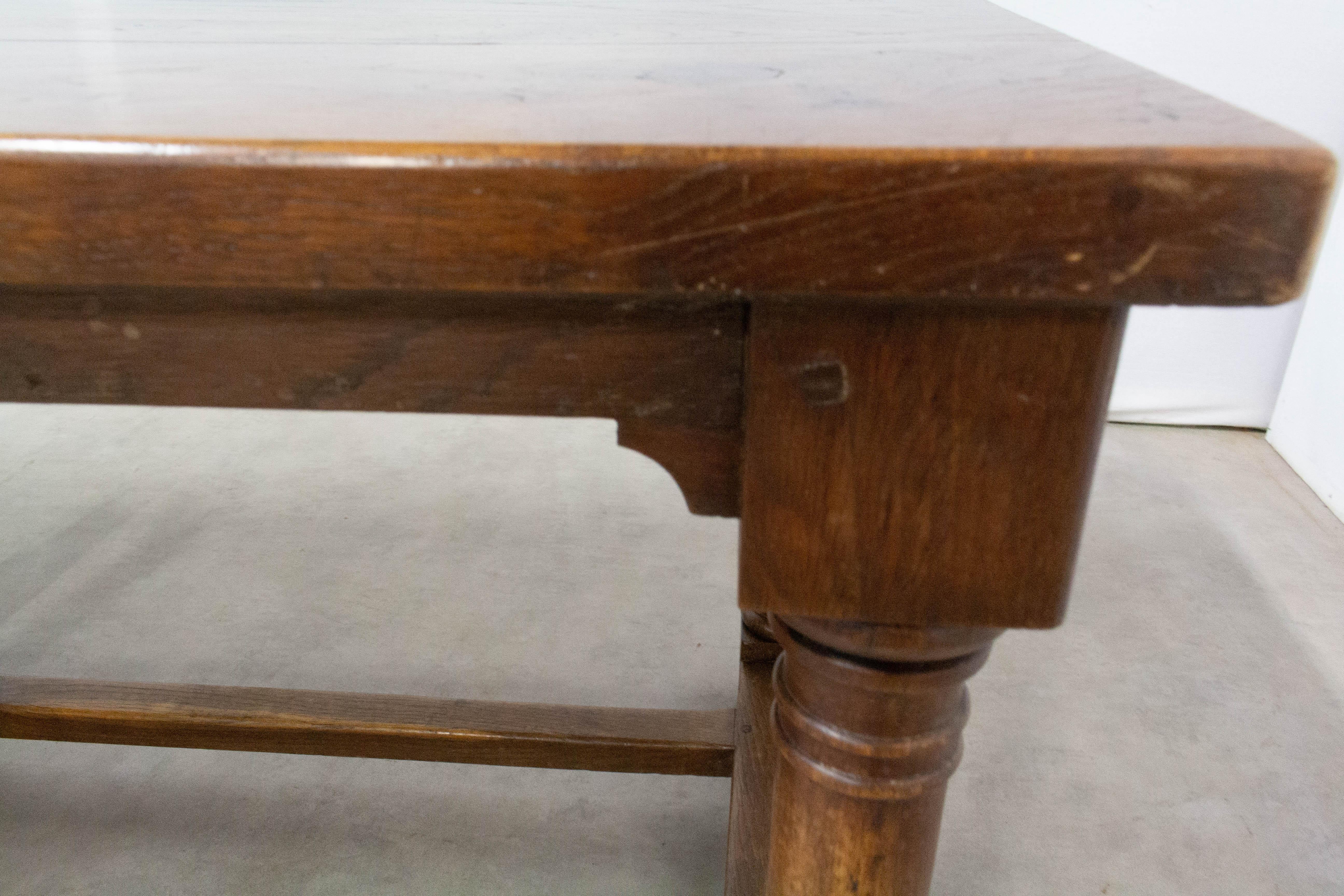 French Refectory Table Late 18th Century Provincial Oak Server Dining Table 7