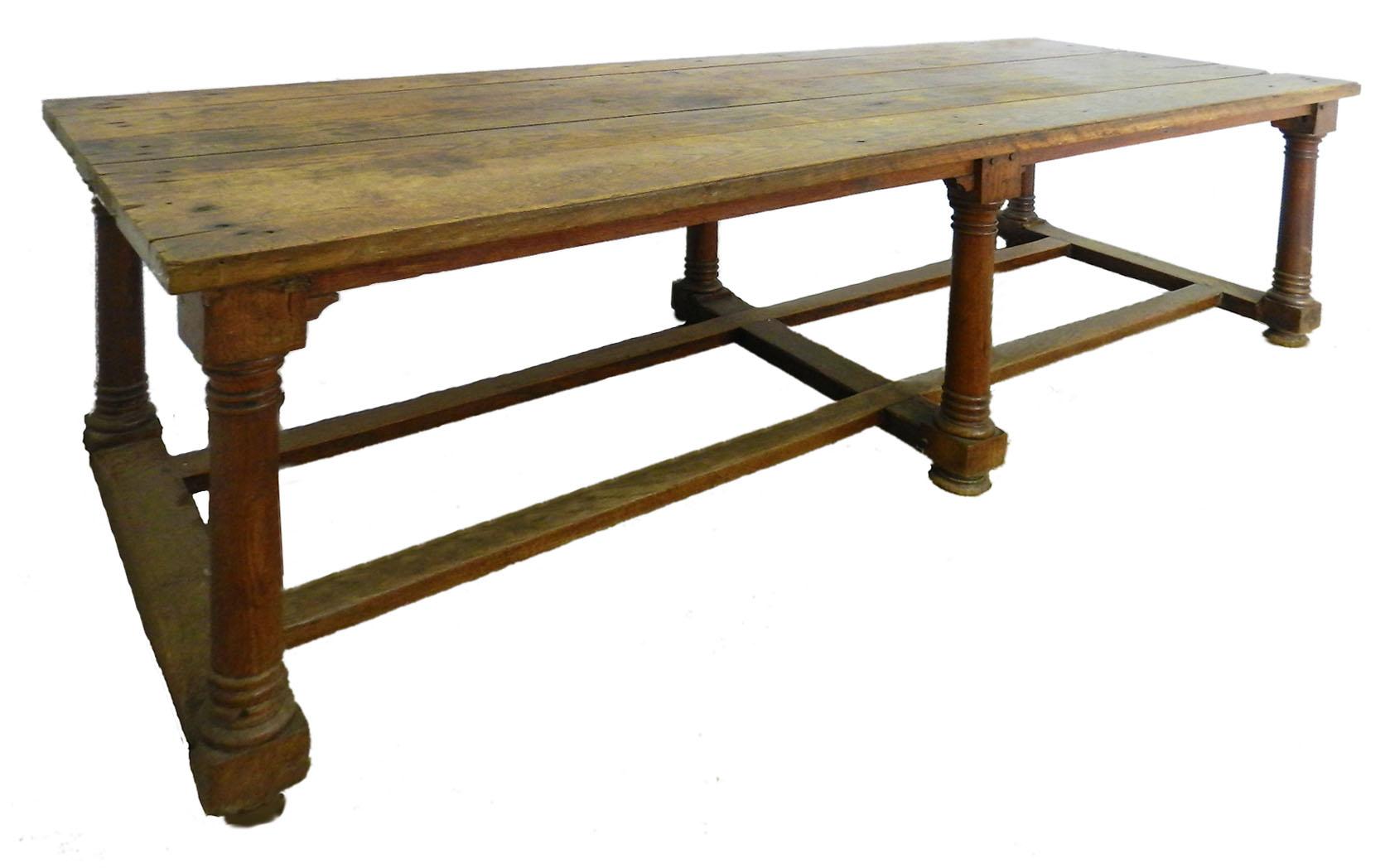 French refectory table late 18th century French Provincial oak
French Country House Server, dining table
This refectory dining table (reminiscent of French Drapers Tables) this came from a French Chateau in the South of France where it had been