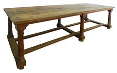French Refectory Table Late 18th Century Provincial Oak Server Dining Table