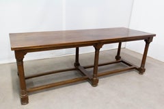 French Refectory Table Late 18th Century Provincial Oak Server Dining Table