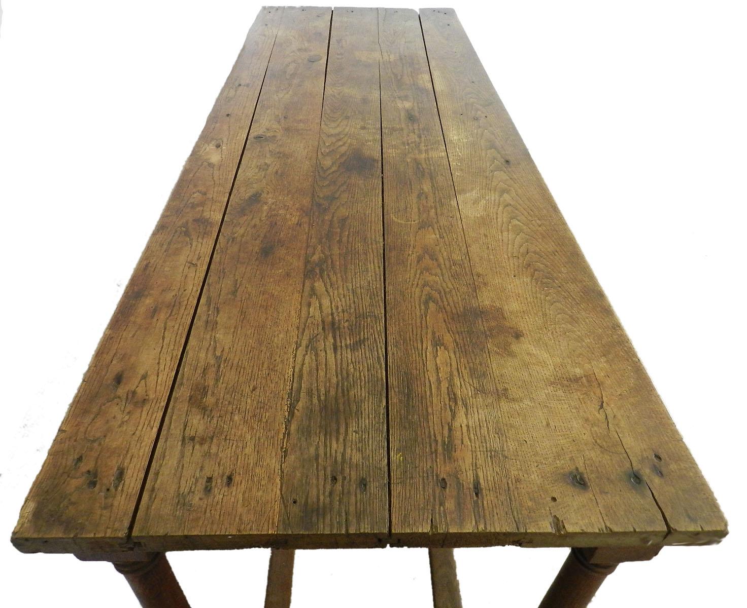 French Provincial French Refectory Table Late 18th Century Provincial Oak Server Dining Table