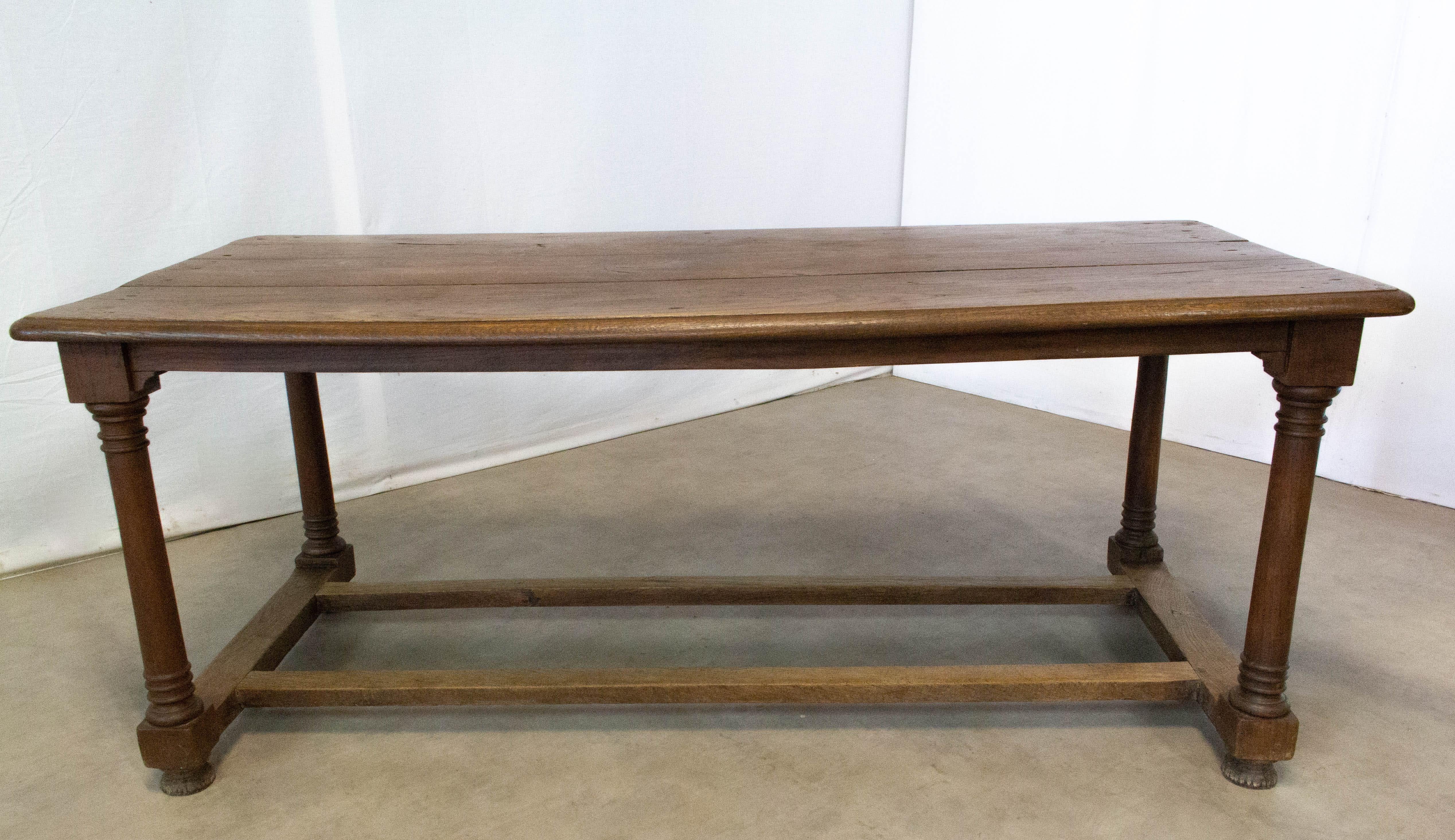 French Provincial French Refectory Table Late 18th Century Provincial Oak Server Dining Table