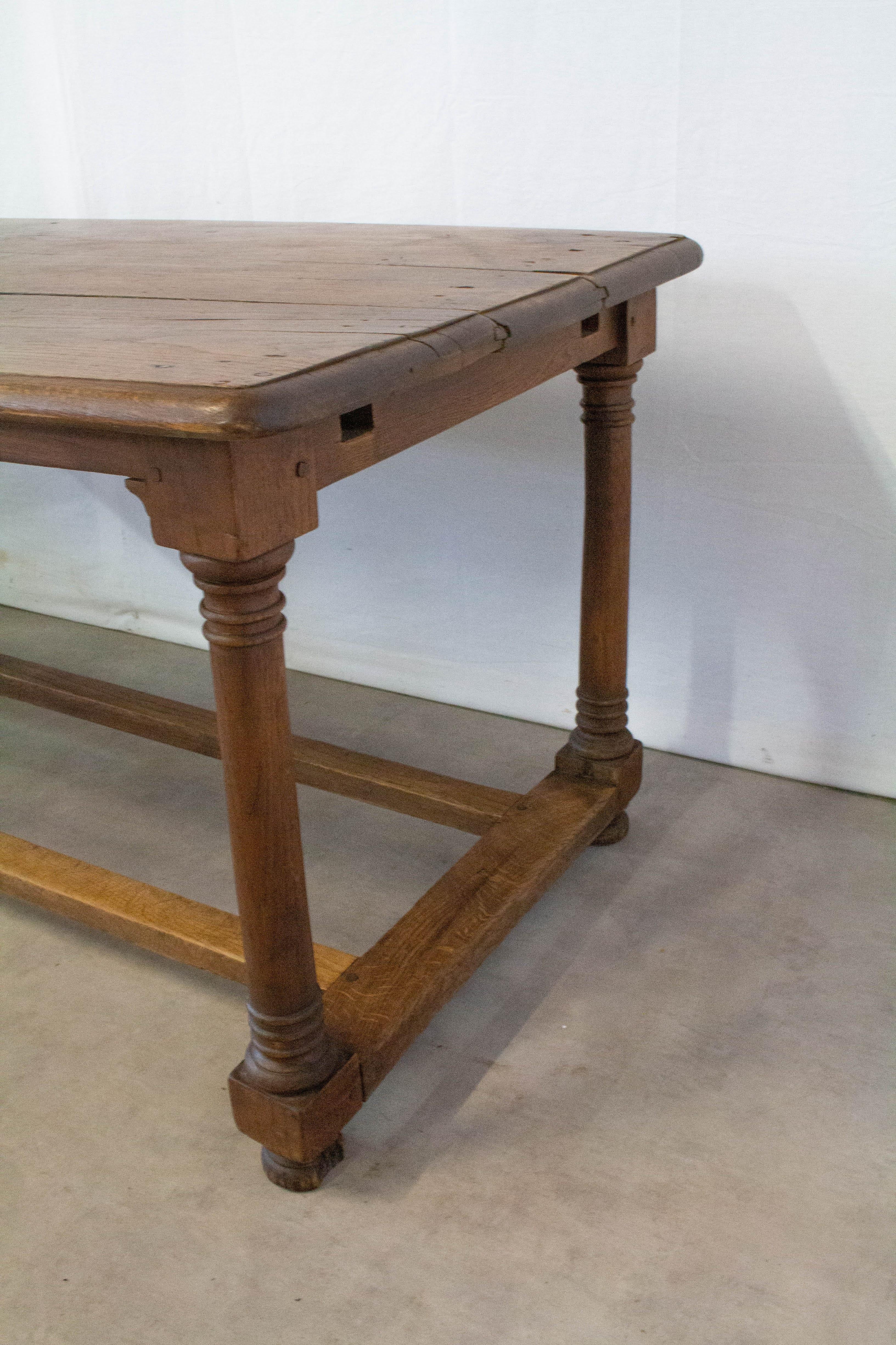French Refectory Table Late 18th Century Provincial Oak Server Dining Table 3
