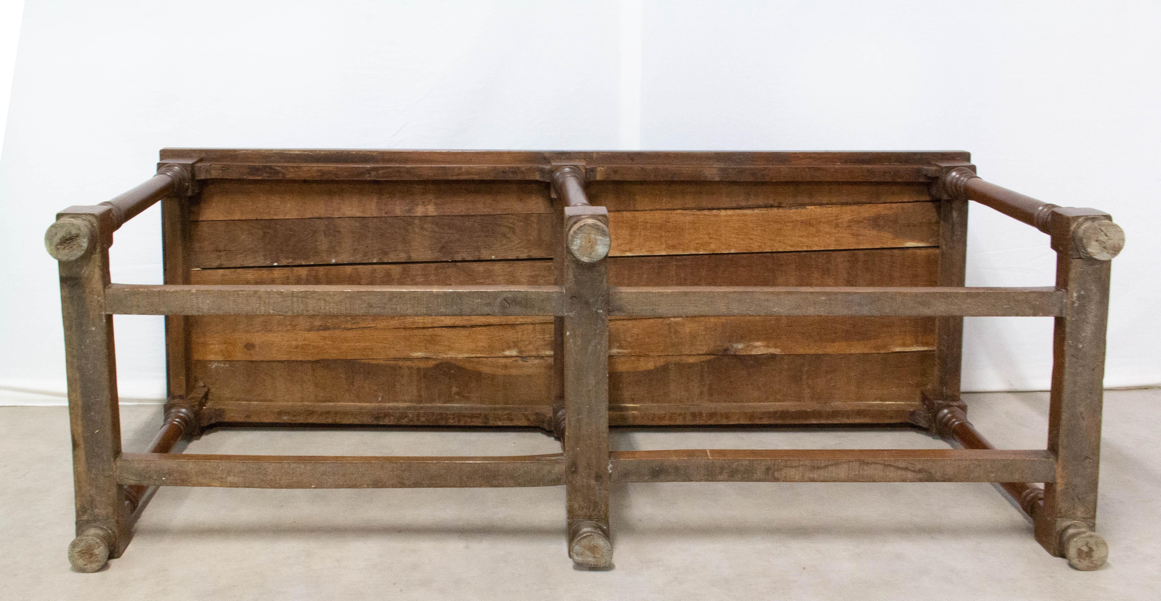 French Refectory Table Late 18th Century Provincial Oak Server Dining Table 1