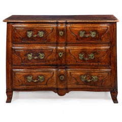 French Regencé Antique Walnut Commode Chest of Drawers ca. 1750