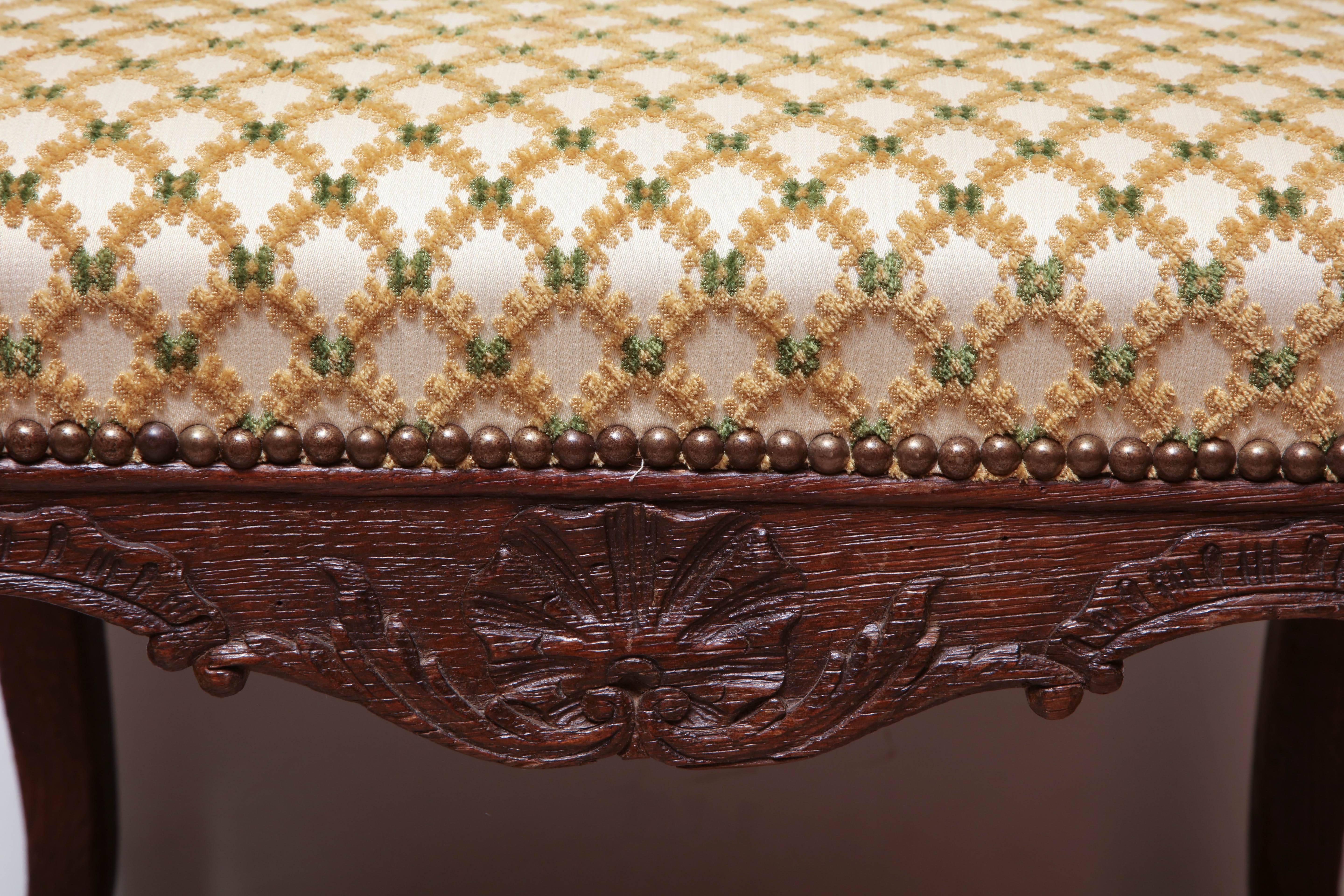 Régence French Regence Carved Stool For Sale