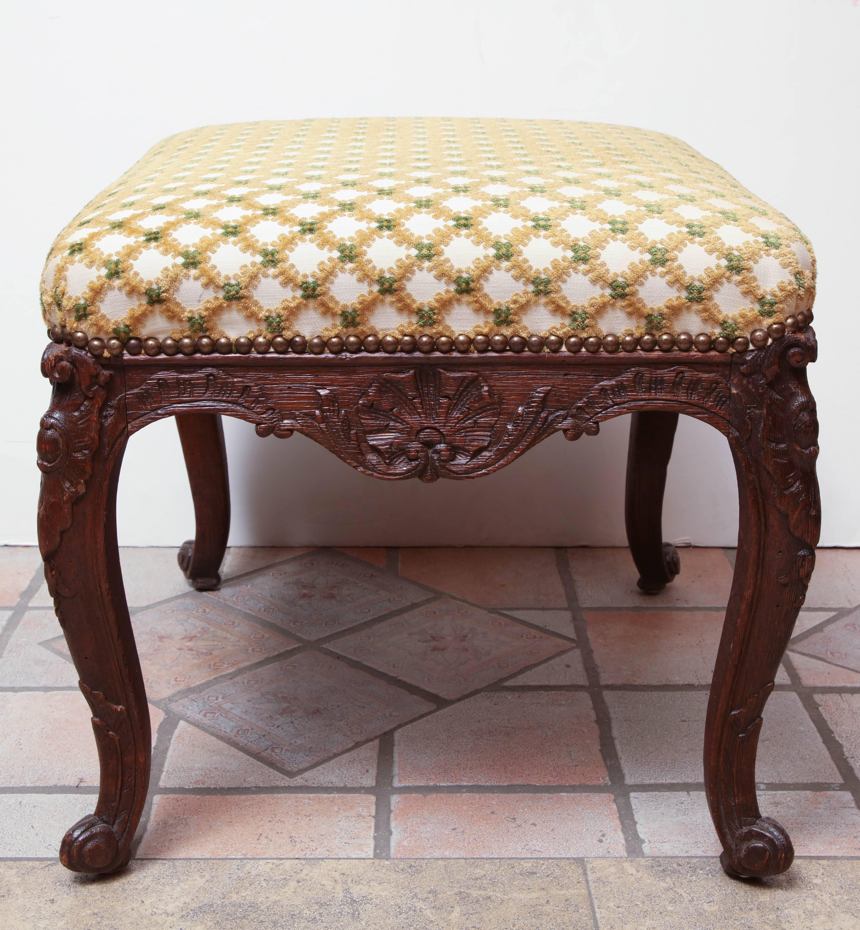 French Regence Carved Stool For Sale 1