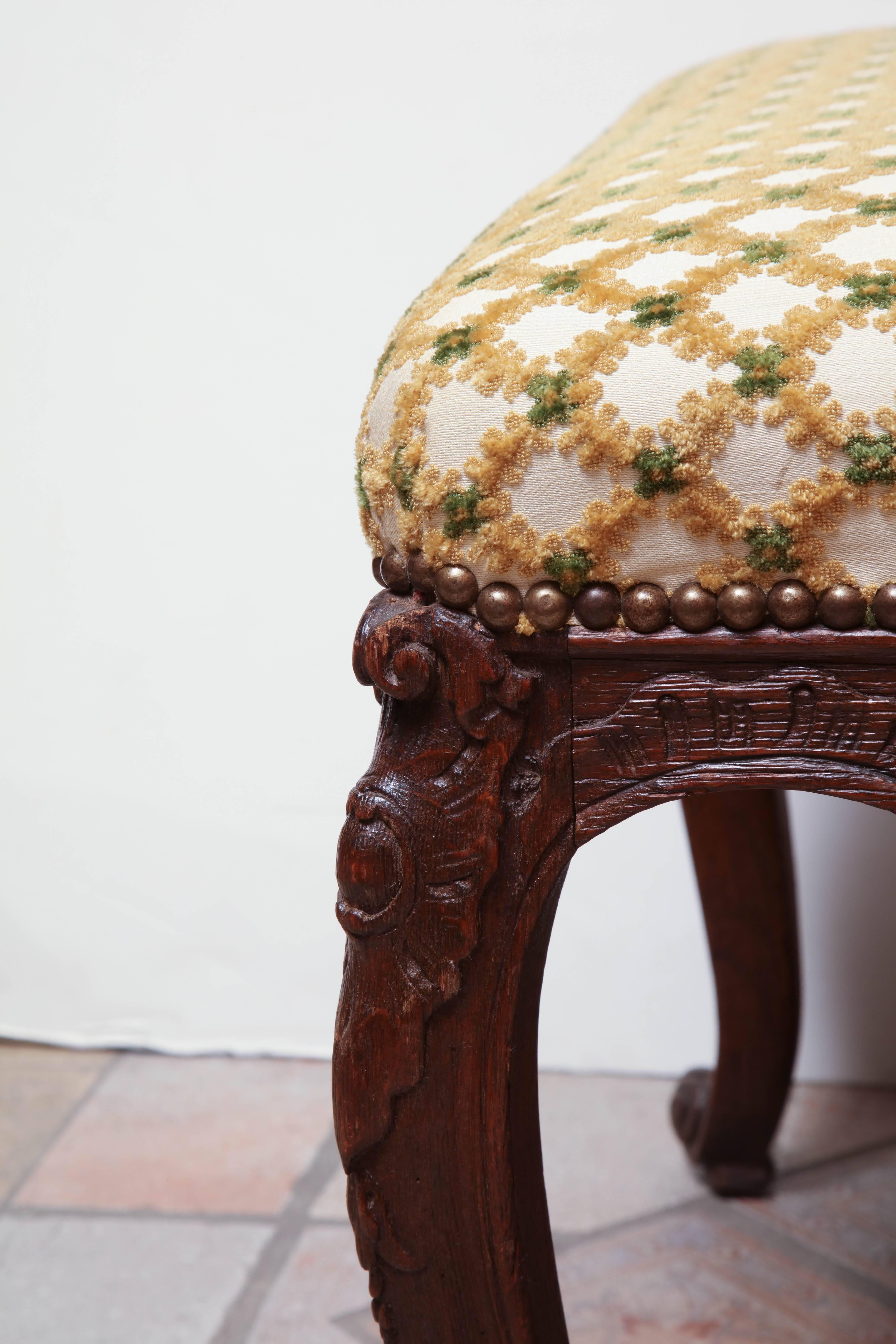 French Regence Carved Stool For Sale 2