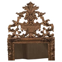 French Régence Gilt Wood Mirror, 18th century