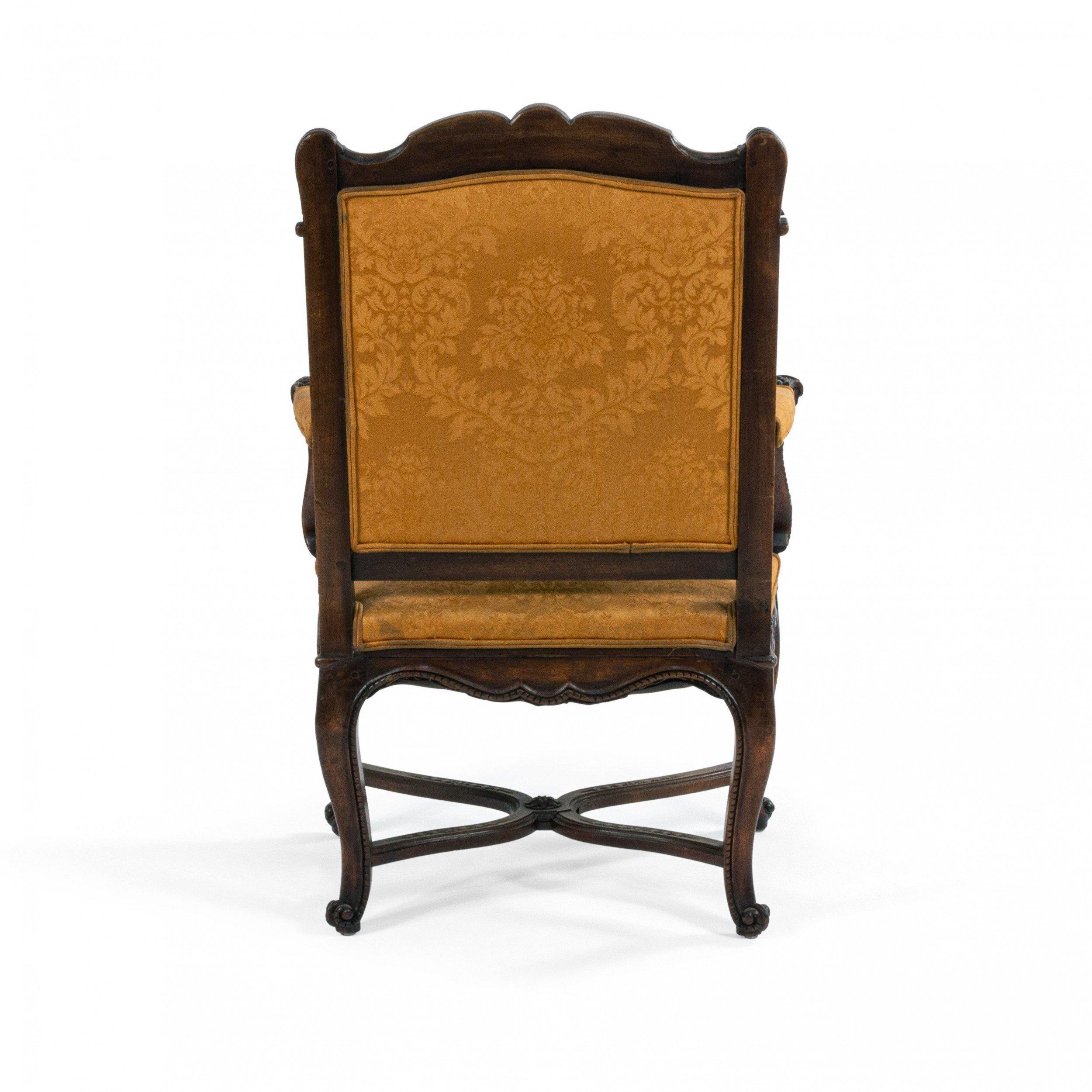 19th Century French Regence Gold Armchairs For Sale