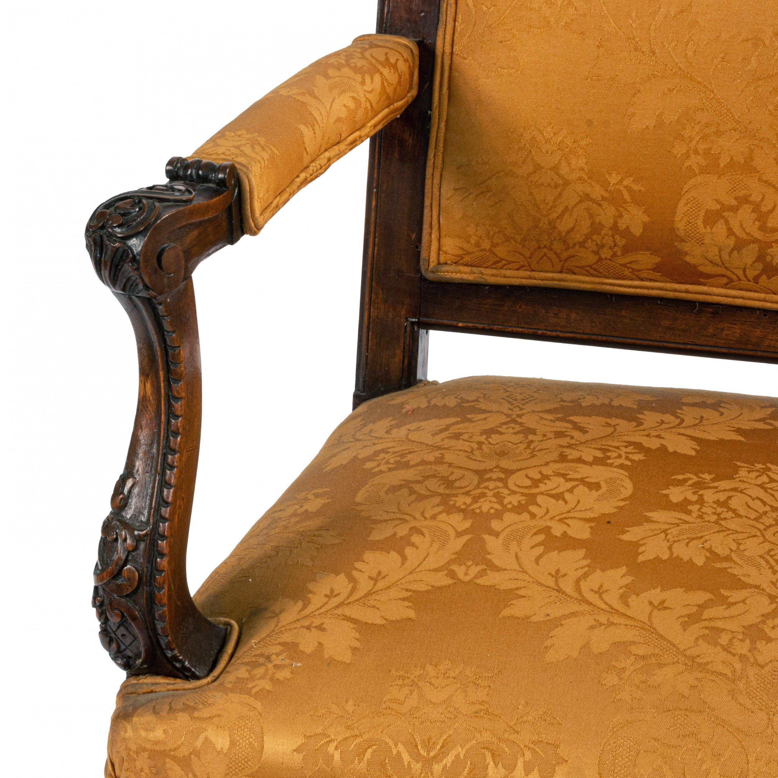 French Regence Gold Armchairs For Sale 2