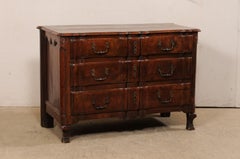 French Regence Walnut Commode w/ Linen-Fold Design, from the 18th Century