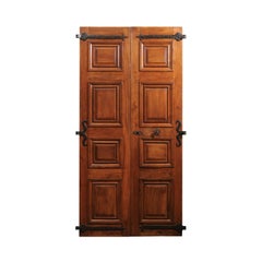 French 1710s Walnut Communication Doors from Convent in Saint-Hippolyte-du-Fort