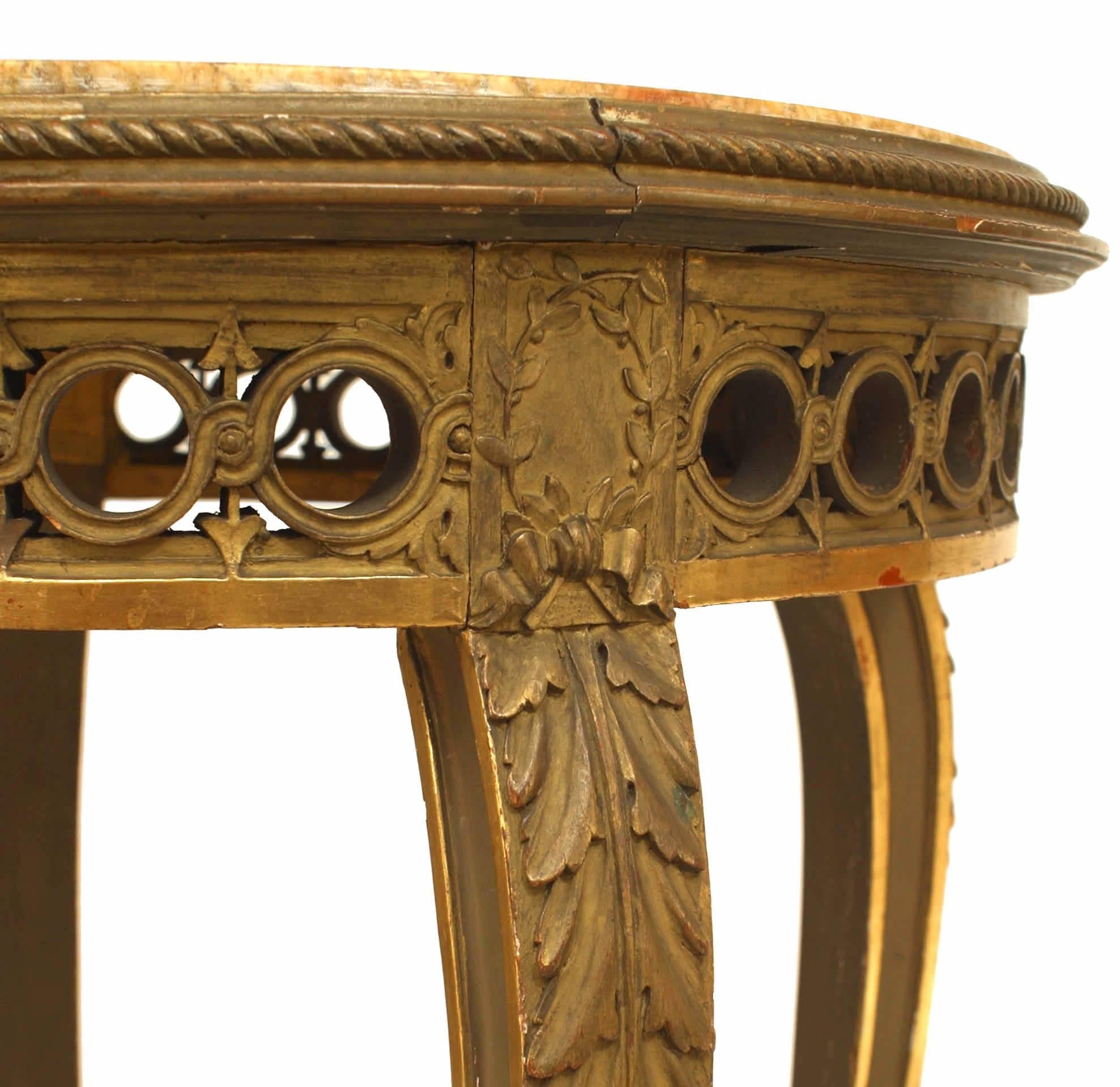 Régence French Regence Style ‘19th Century’ Round Giltwood End Table For Sale